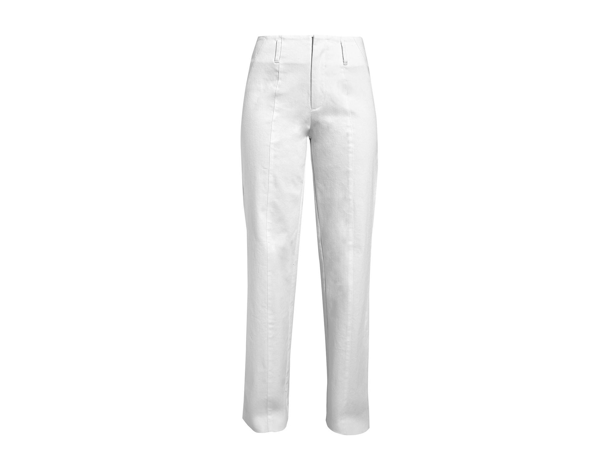 Casablanca Straight Leg Jeans in White Wash Denim — Image 3