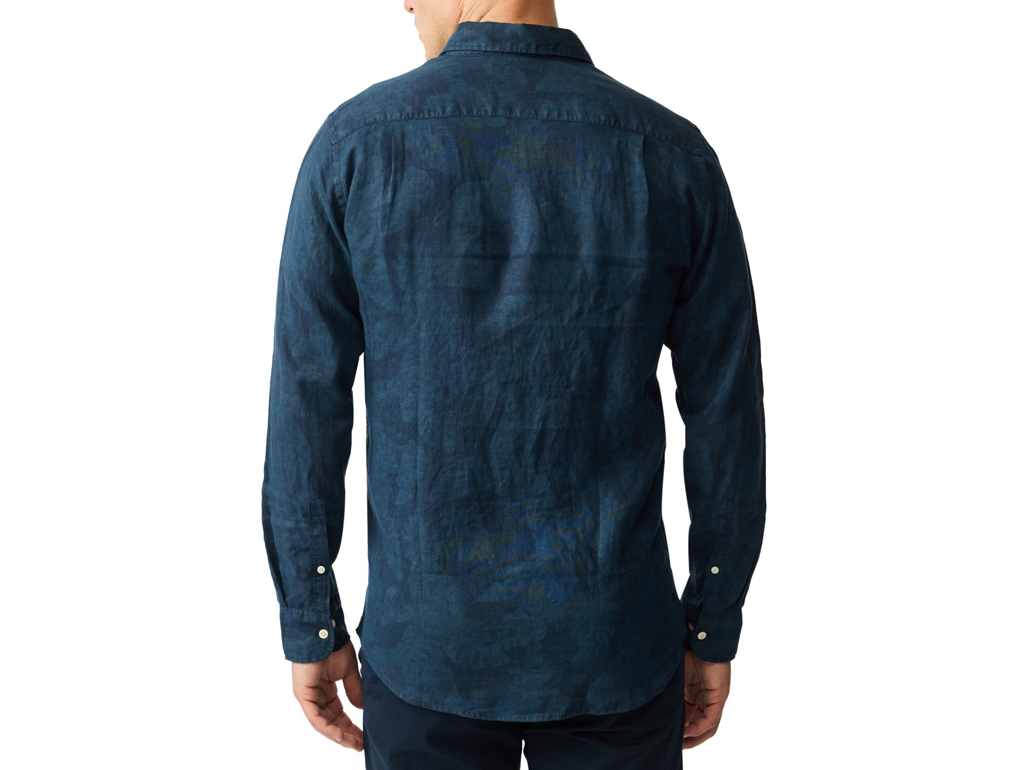 North River Slim Fit Printed Linen Shirt — Image 4