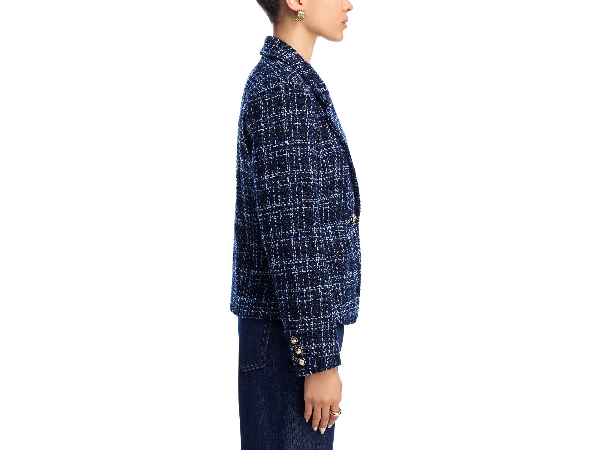 Tweed Double Breasted Blazer - Exclusive — Image 5