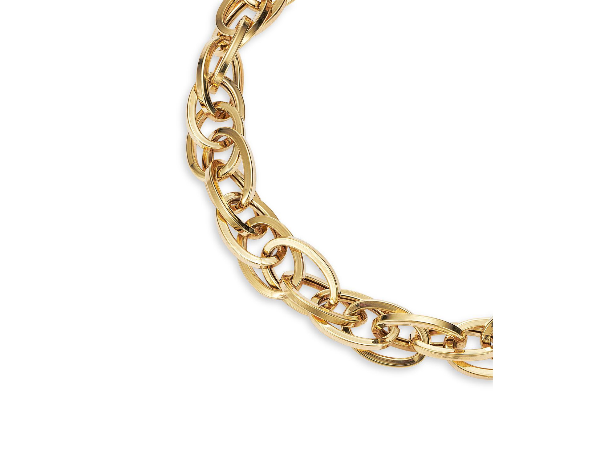 14K Yellow Gold Oval Link Chain Bracelet — Image 4