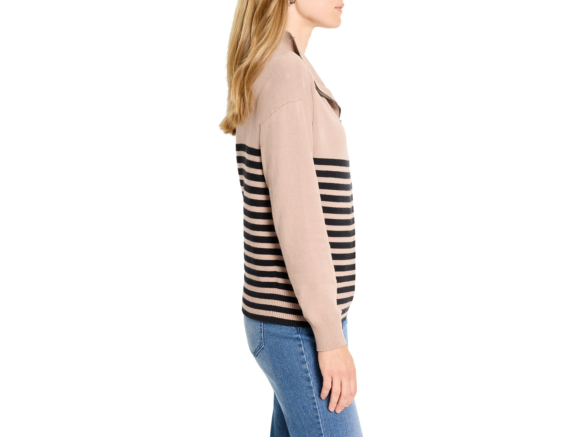 Zip Neck Saddle Sweater — Image 3