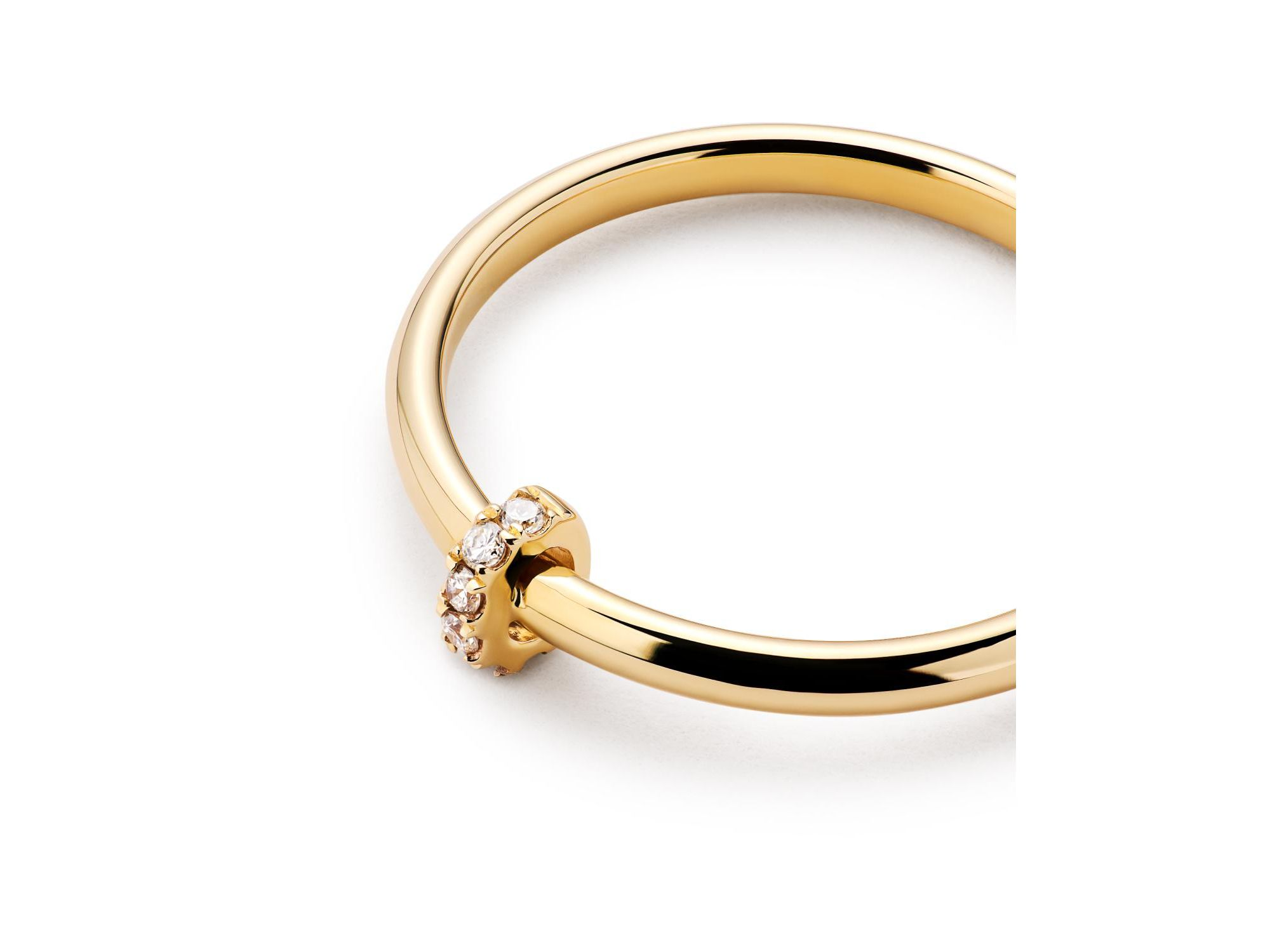 Solid Gold Lab Grown Diamond Link Ring — Image 5