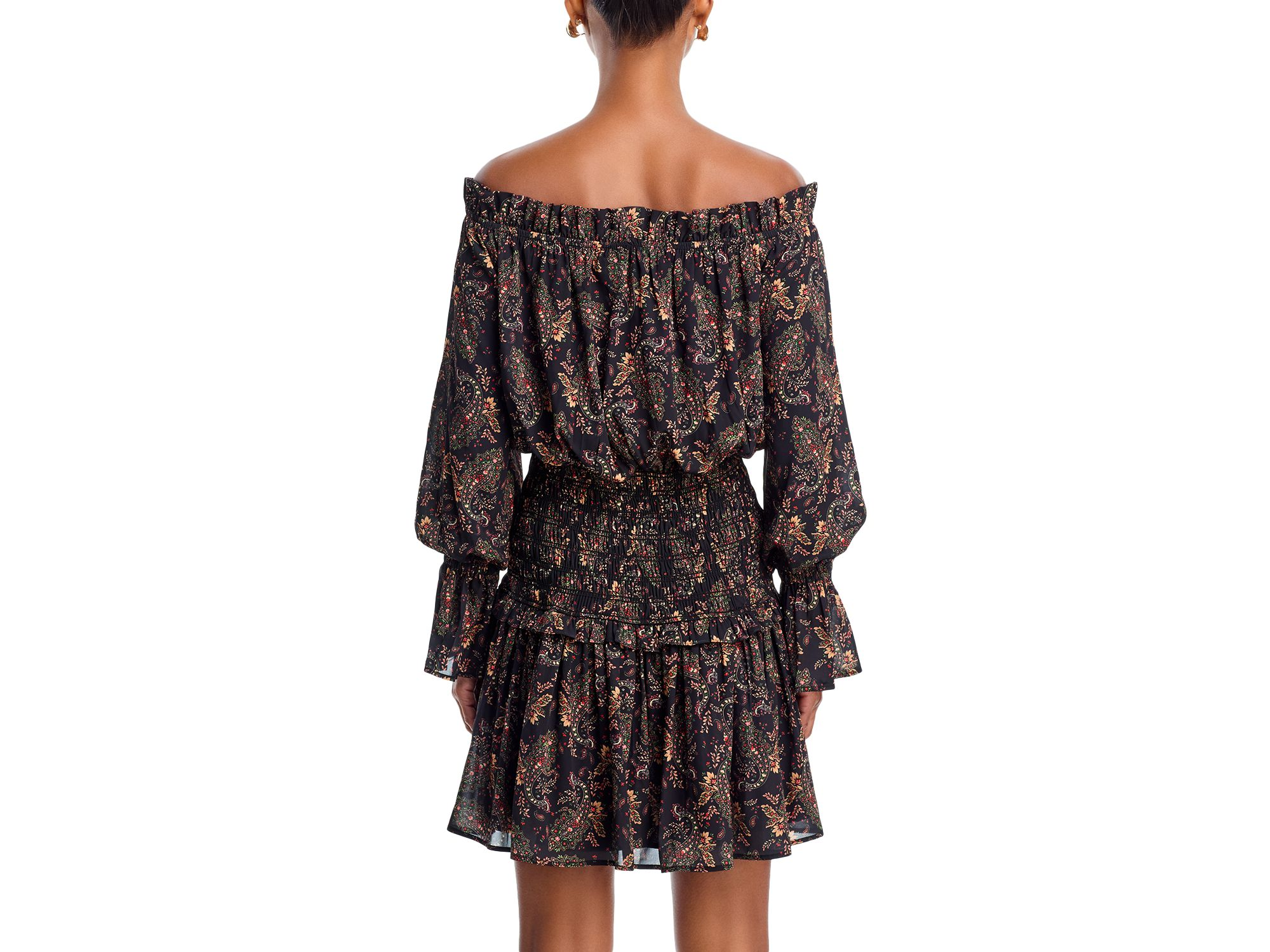 Off The Shoulder Smocked Mini Dress - Exclusive — Image 3