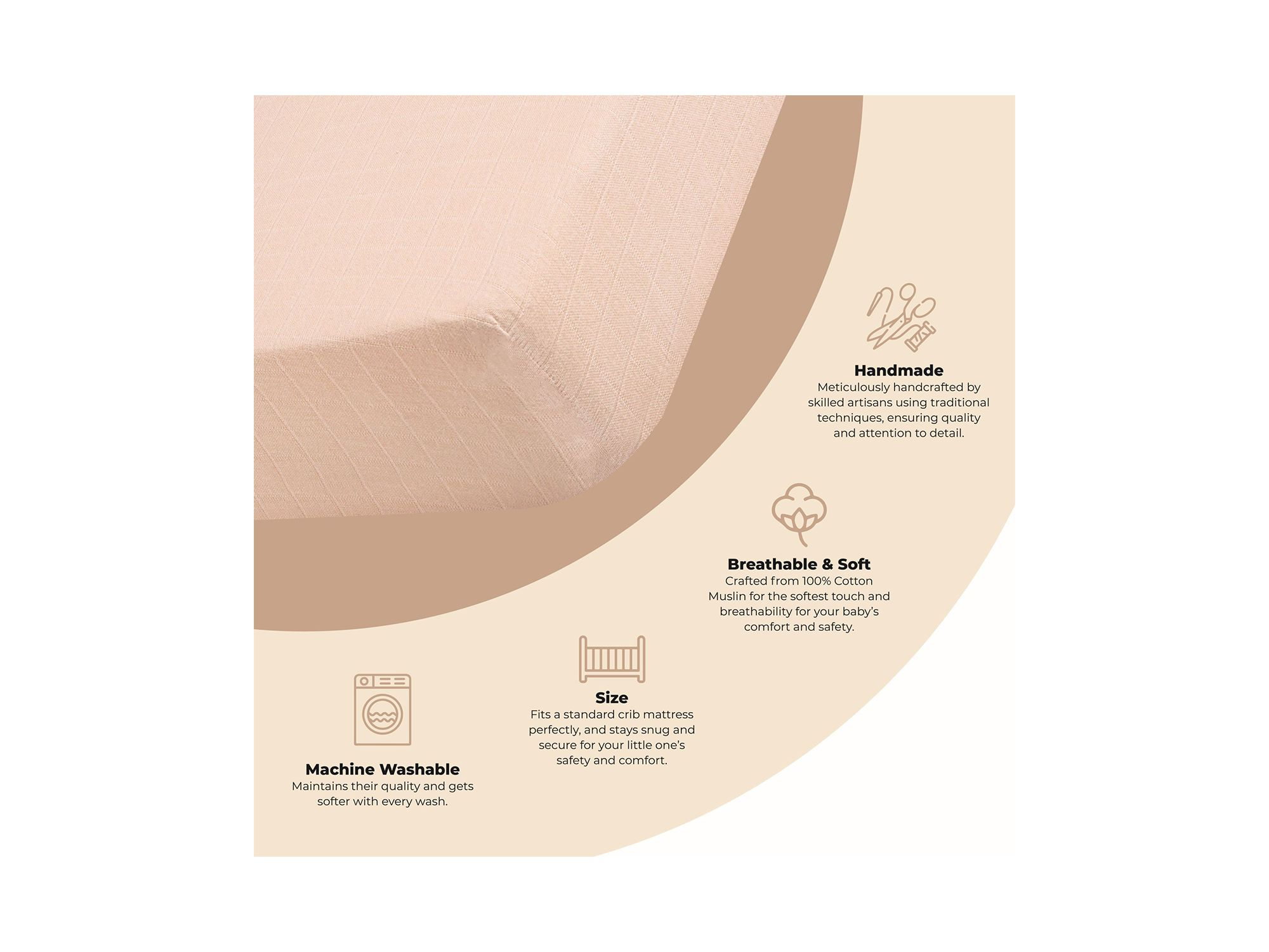 Crib Fitted Sheet — Image 4