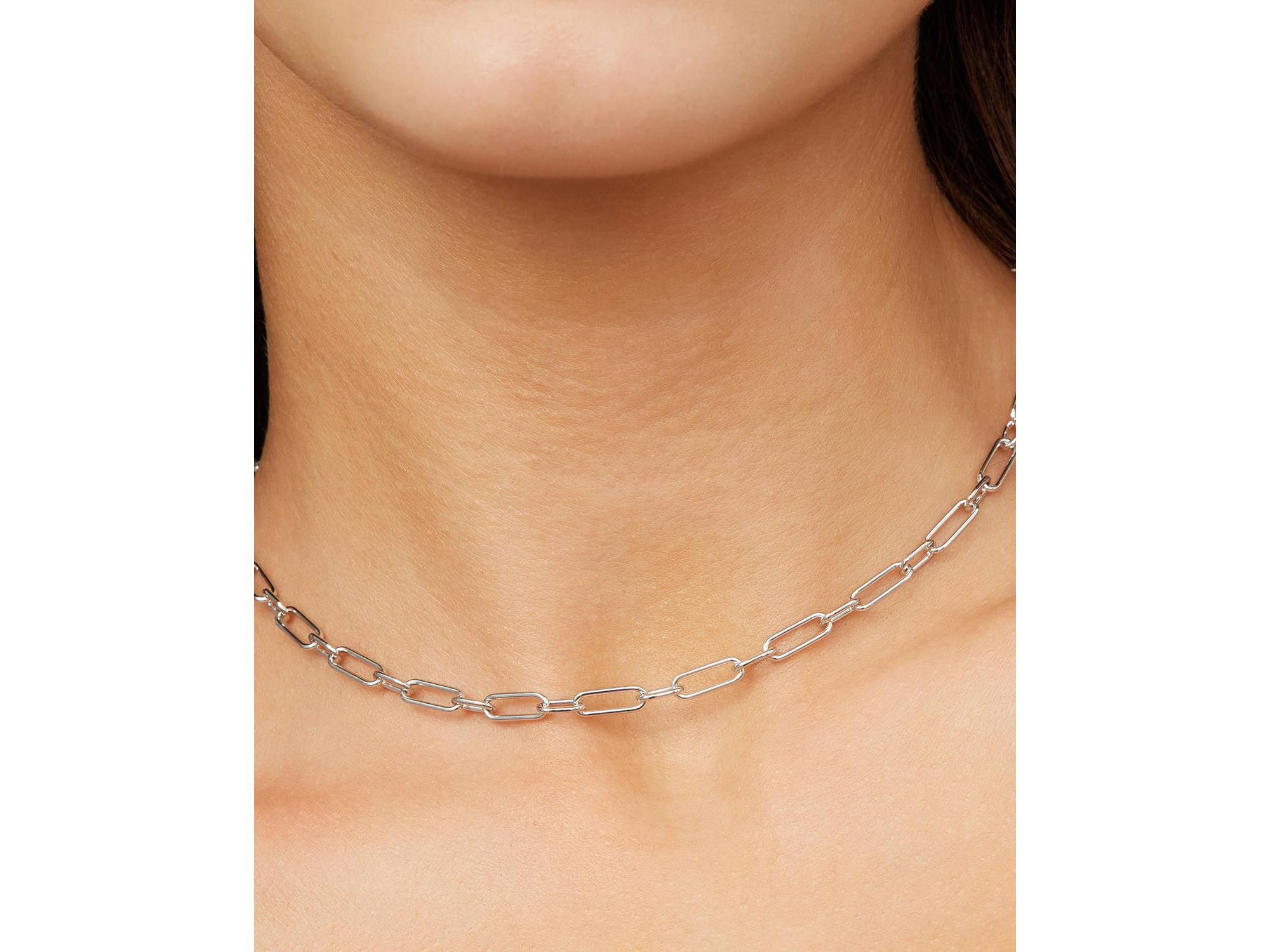 Sterling Rhythm Link Choker, 14" — Image 3
