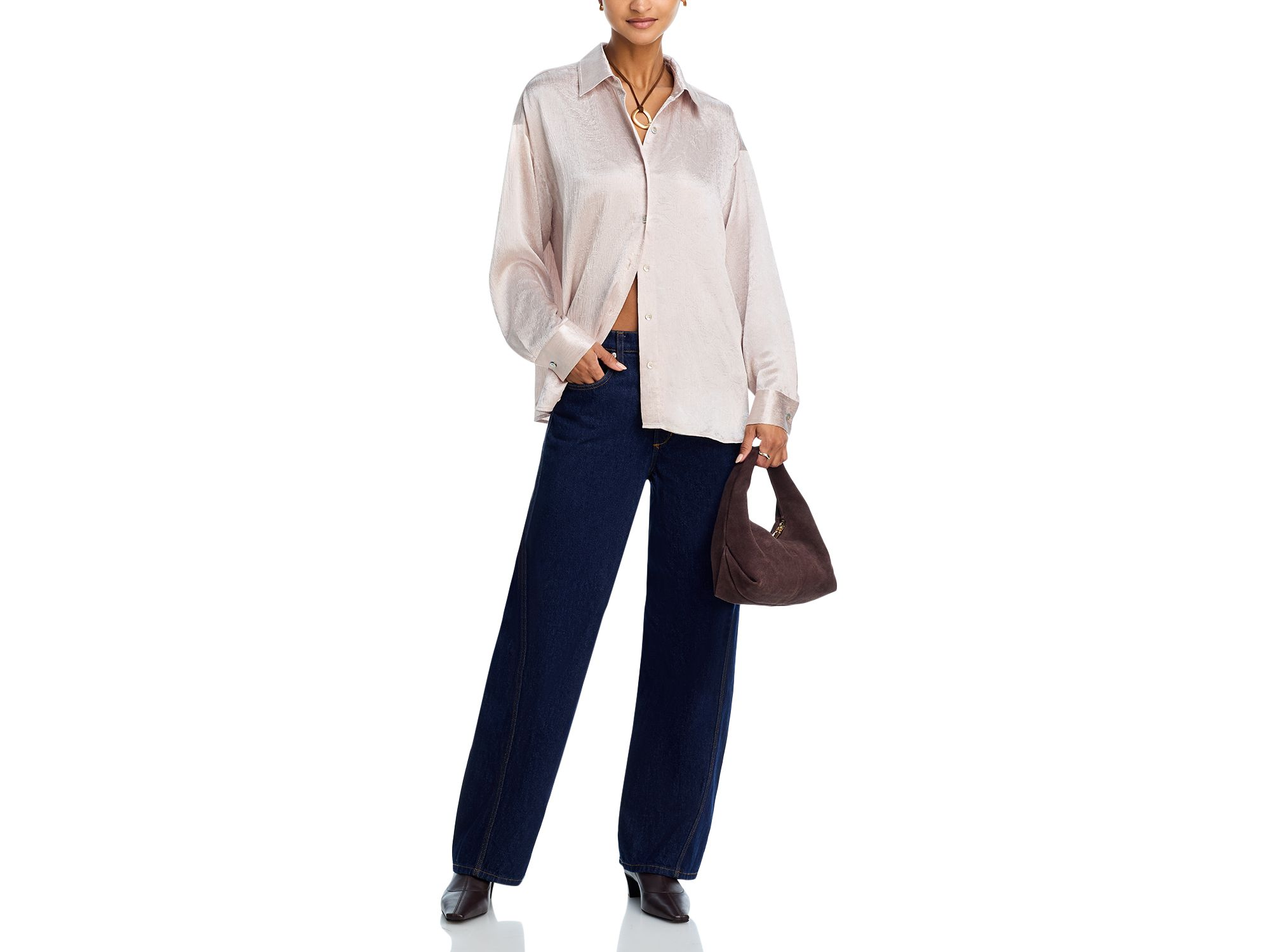 Oversized Satin Shirt - Exclusive — Image 4