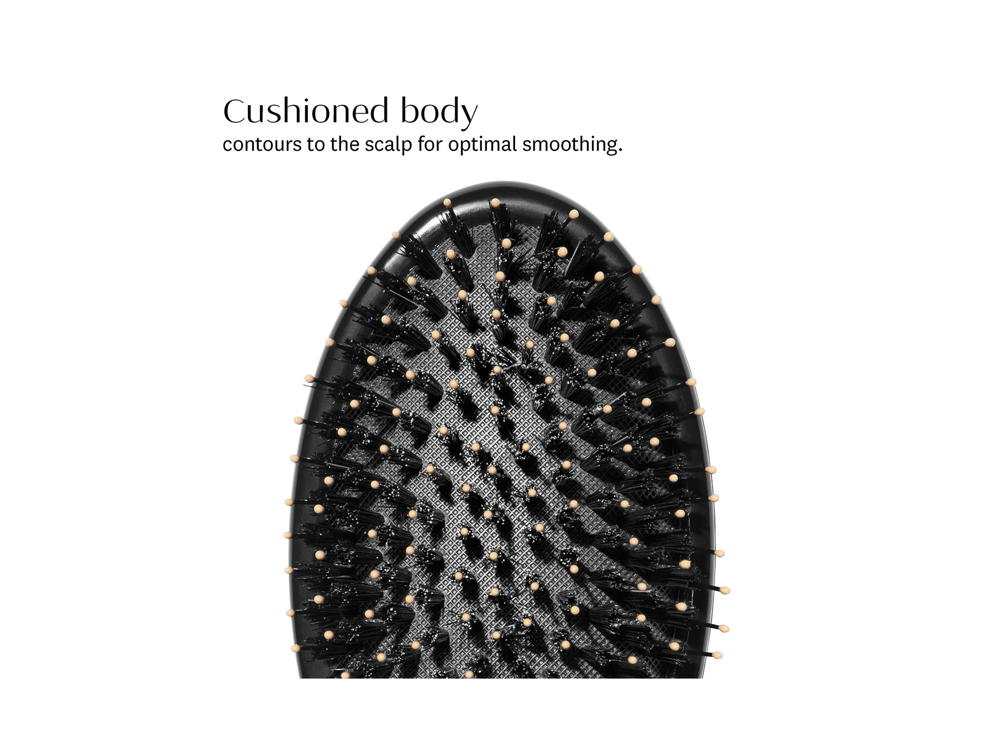 Polish & Shine Premium Faux Boar & Nylon Oval Hairbrush — Image 4