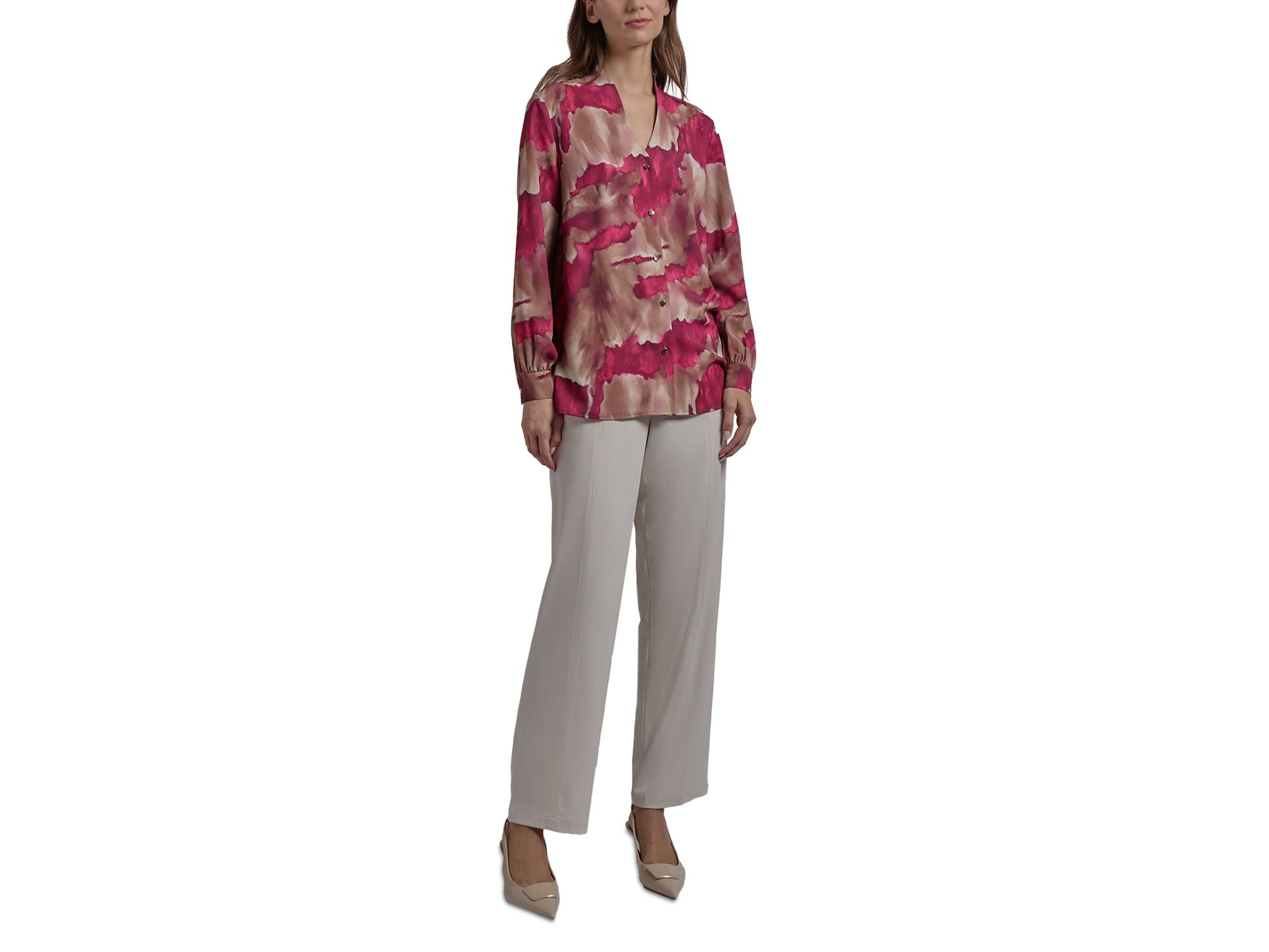 Watercolor Print Blouse — Image 4
