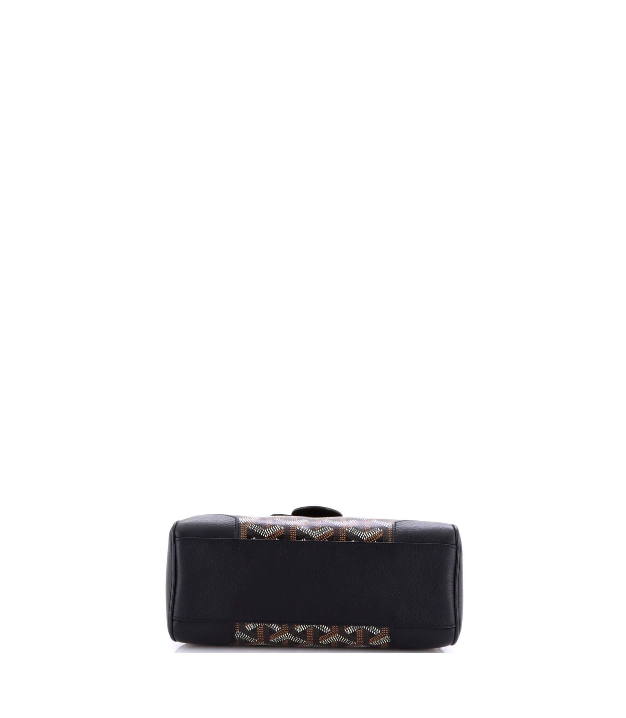 Mini Saigon Top Handle Bag Coated Canvas with Leather — Image 7