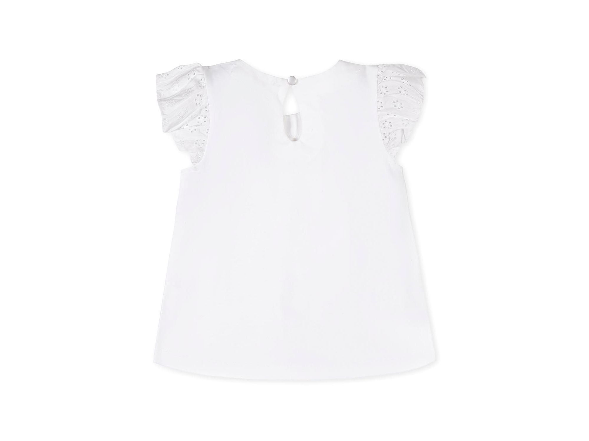 Girls' Organic Knit Top with Eyelet Flutter Sleeves - Little Kid, Big Kid — Image 6