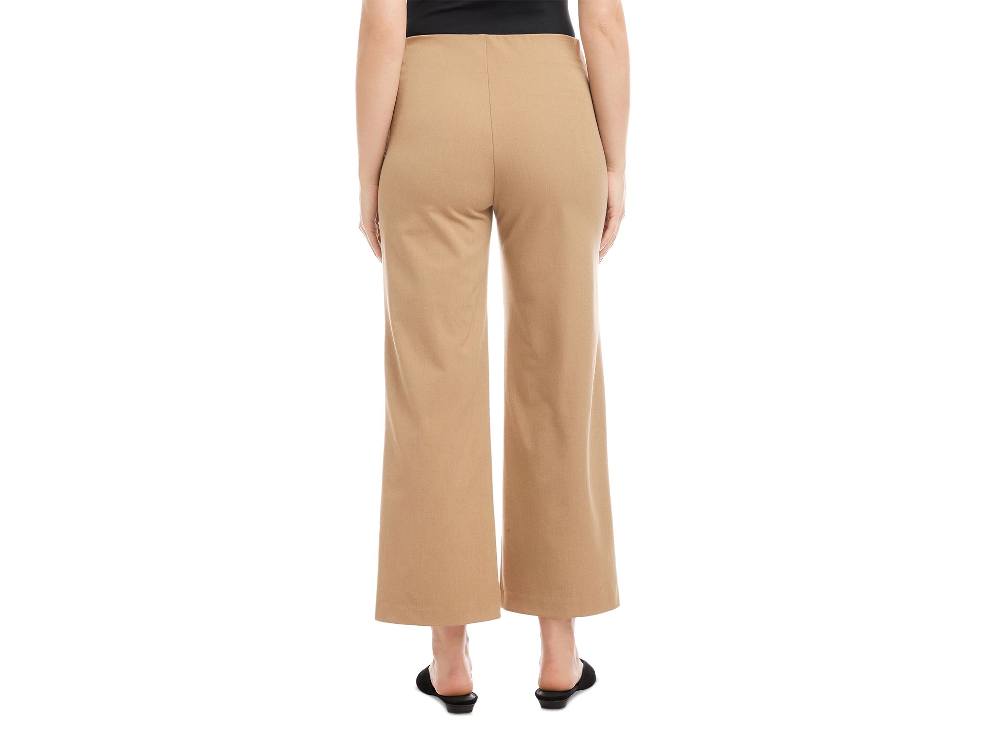 Cropped Pintuck Wide-Leg Pants — Image 3