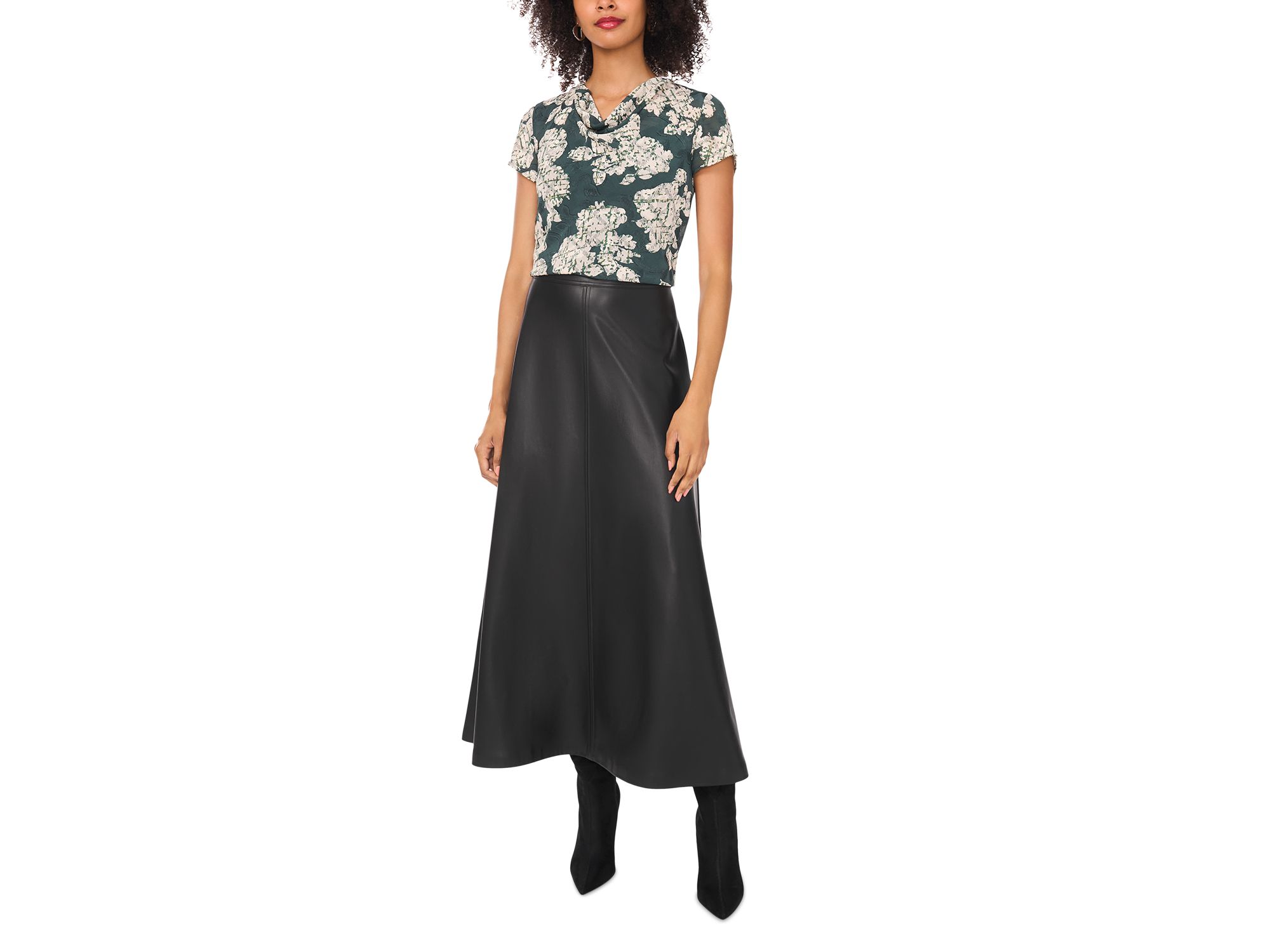 Cap Sleeve Cowl Neck Top — Image 4