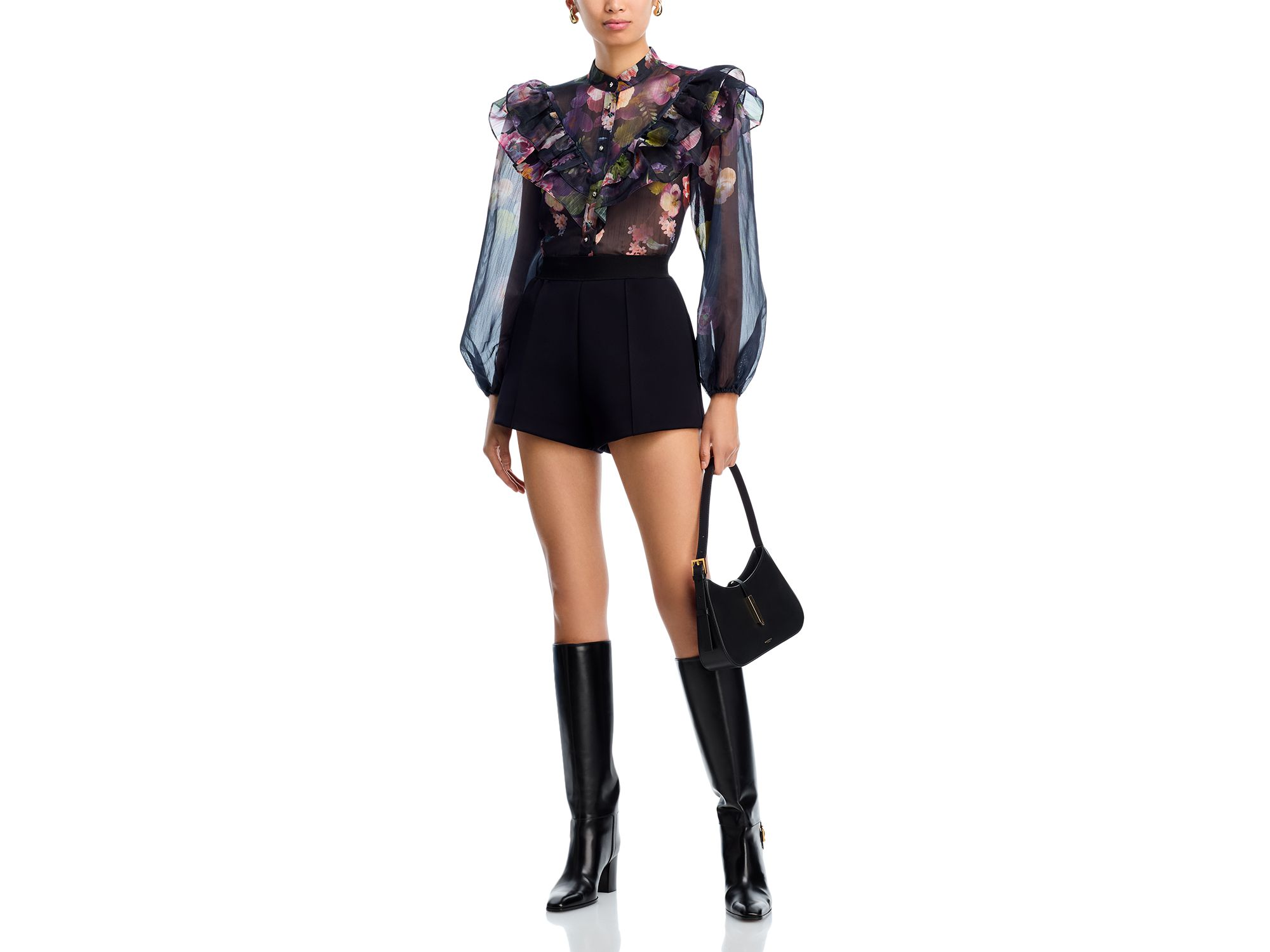 Floral Ruffled Blouse - Exclusive — Image 4