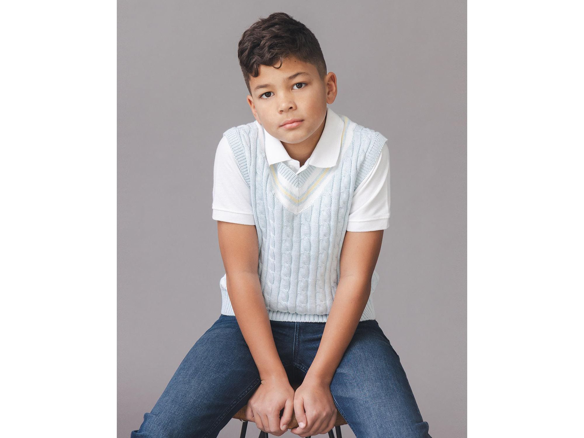 Boys' Organic V-Neck Cricket Sweater Vest - Baby — Image 4