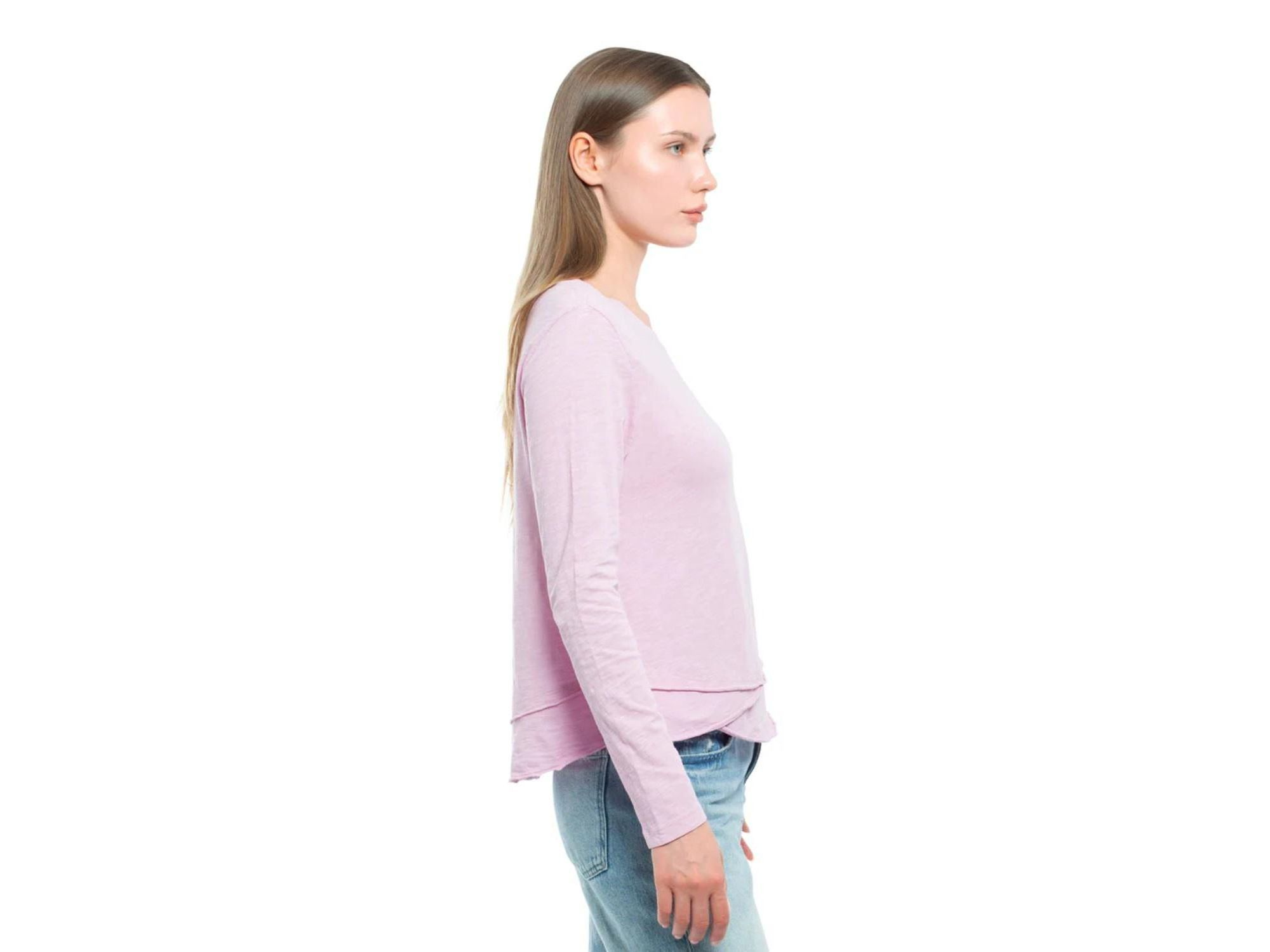 Long Sleeve Mock Layer Tee — Image 3