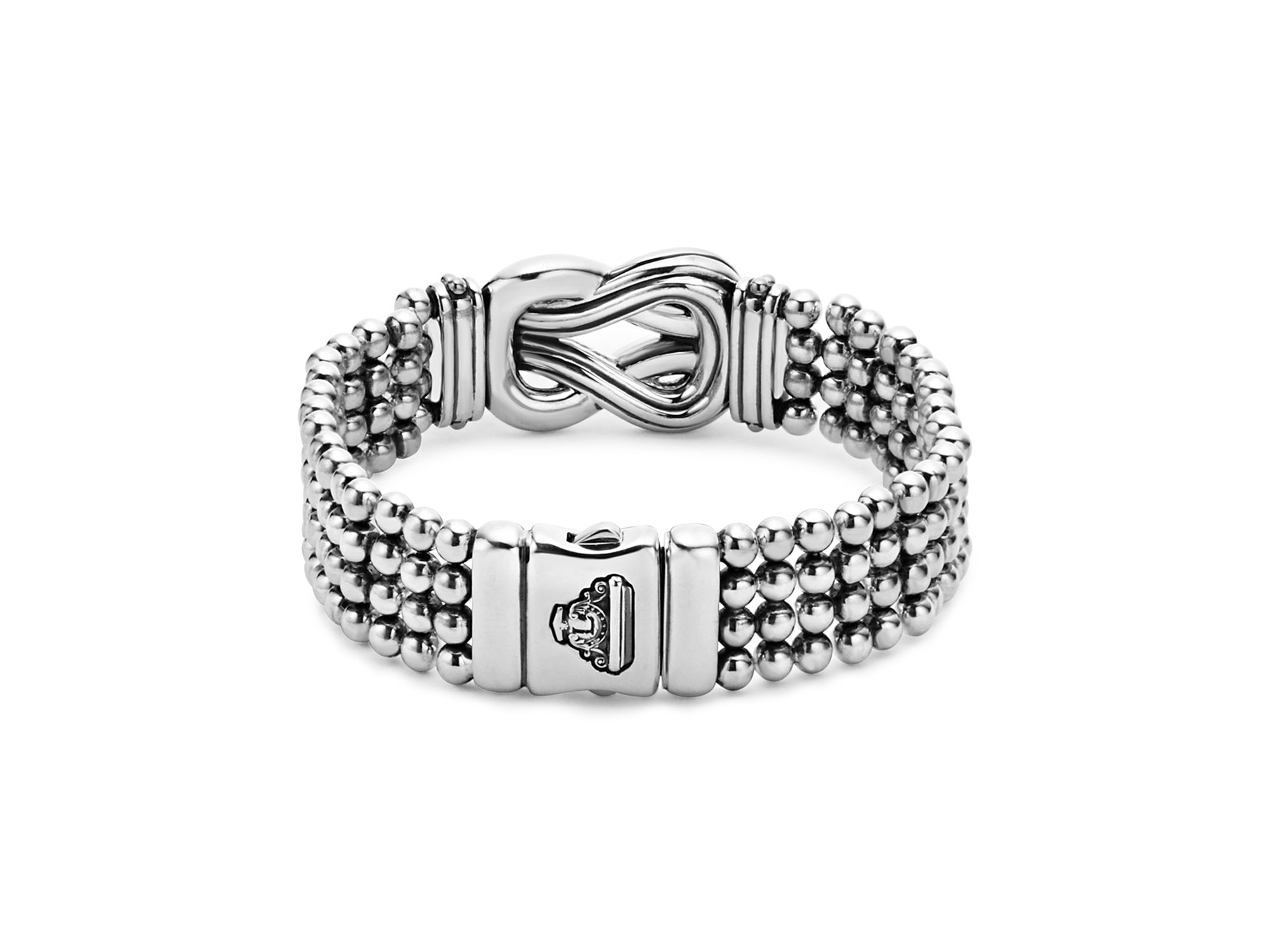 Sterling Silver and 18K Gold Newport Diamond Caviar Bracelet — Image 3