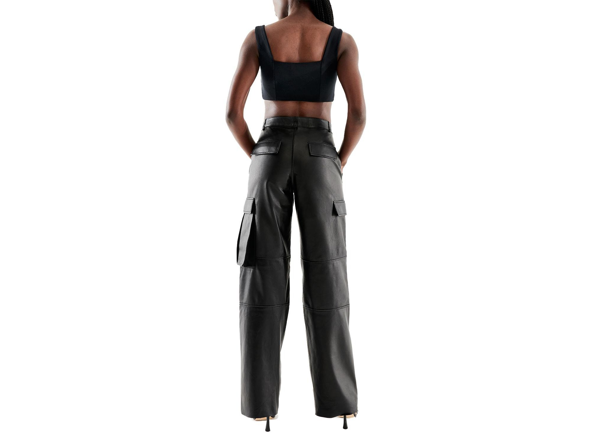 Cole Upcycled Leather Cargo Pants — Image 4