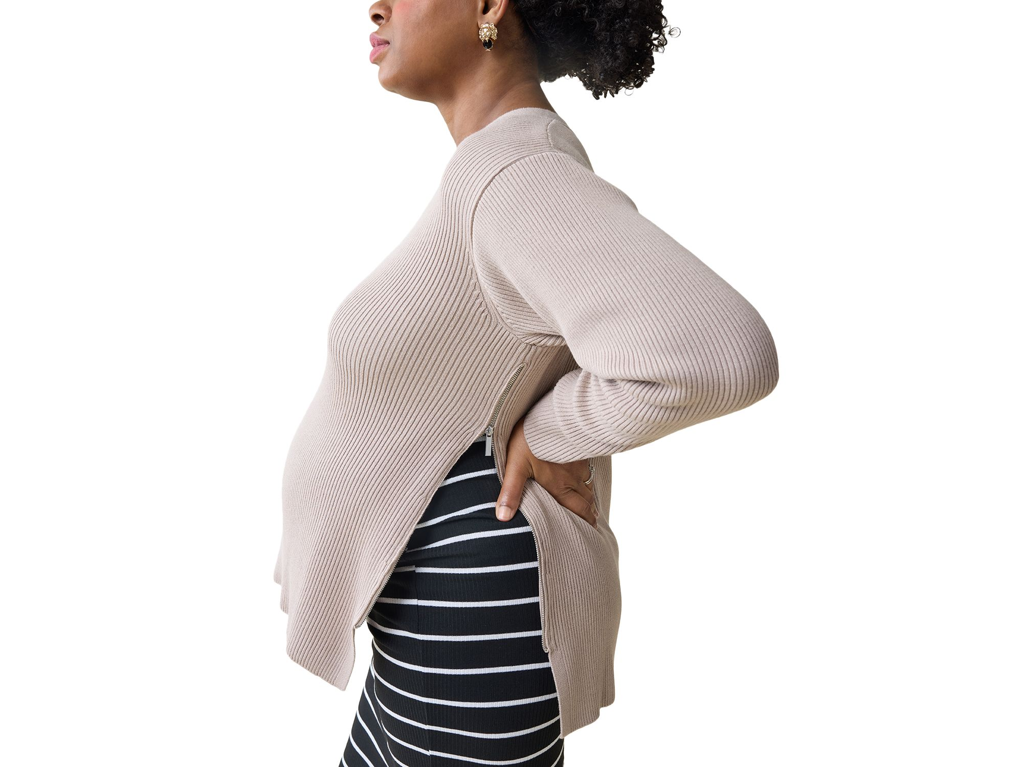 Maternity Side Zip Sweater — Image 3