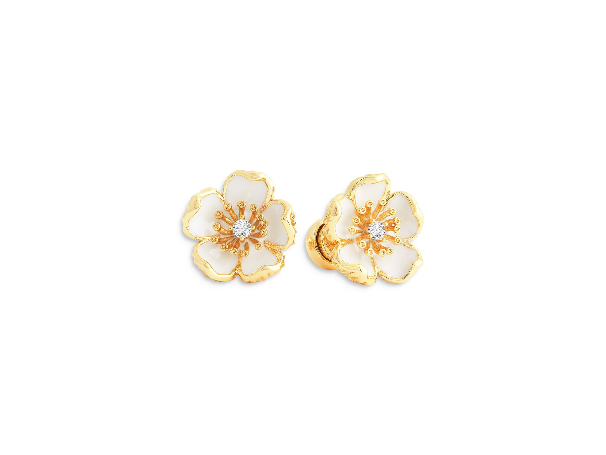 Wildflower Enamel Stud Earrings — Image 3