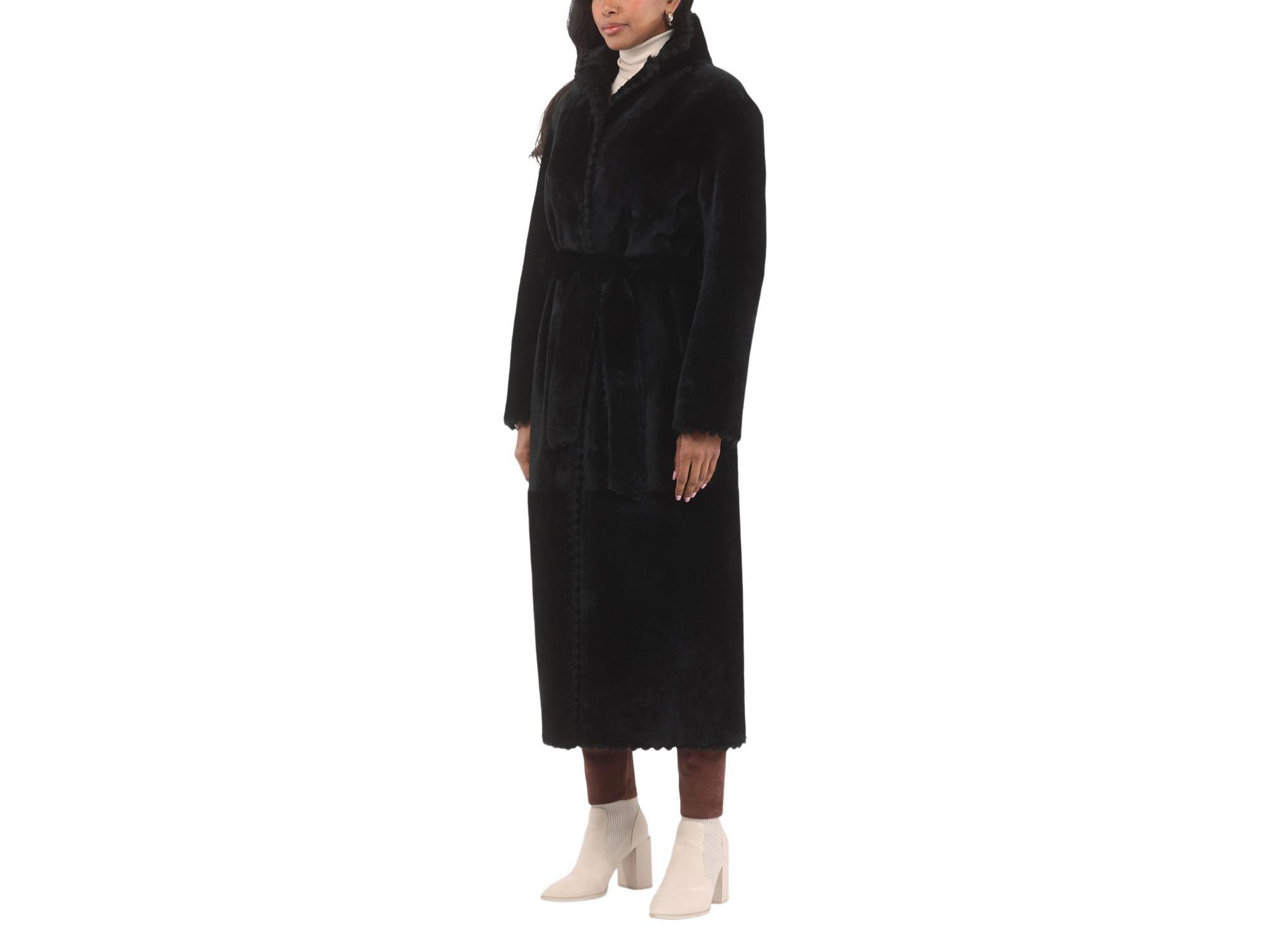 Reversible Shearling Lamb Coat — Image 4