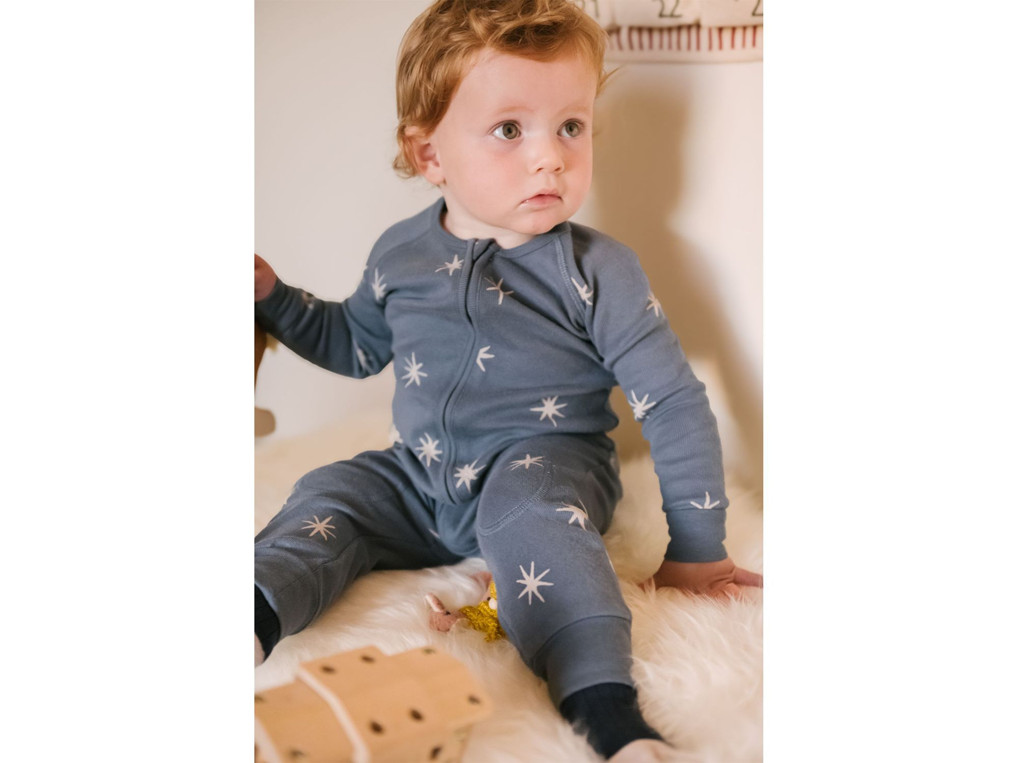 Unisex Starry Midnight Ribbed Footless Sleeper - Baby — Image 9