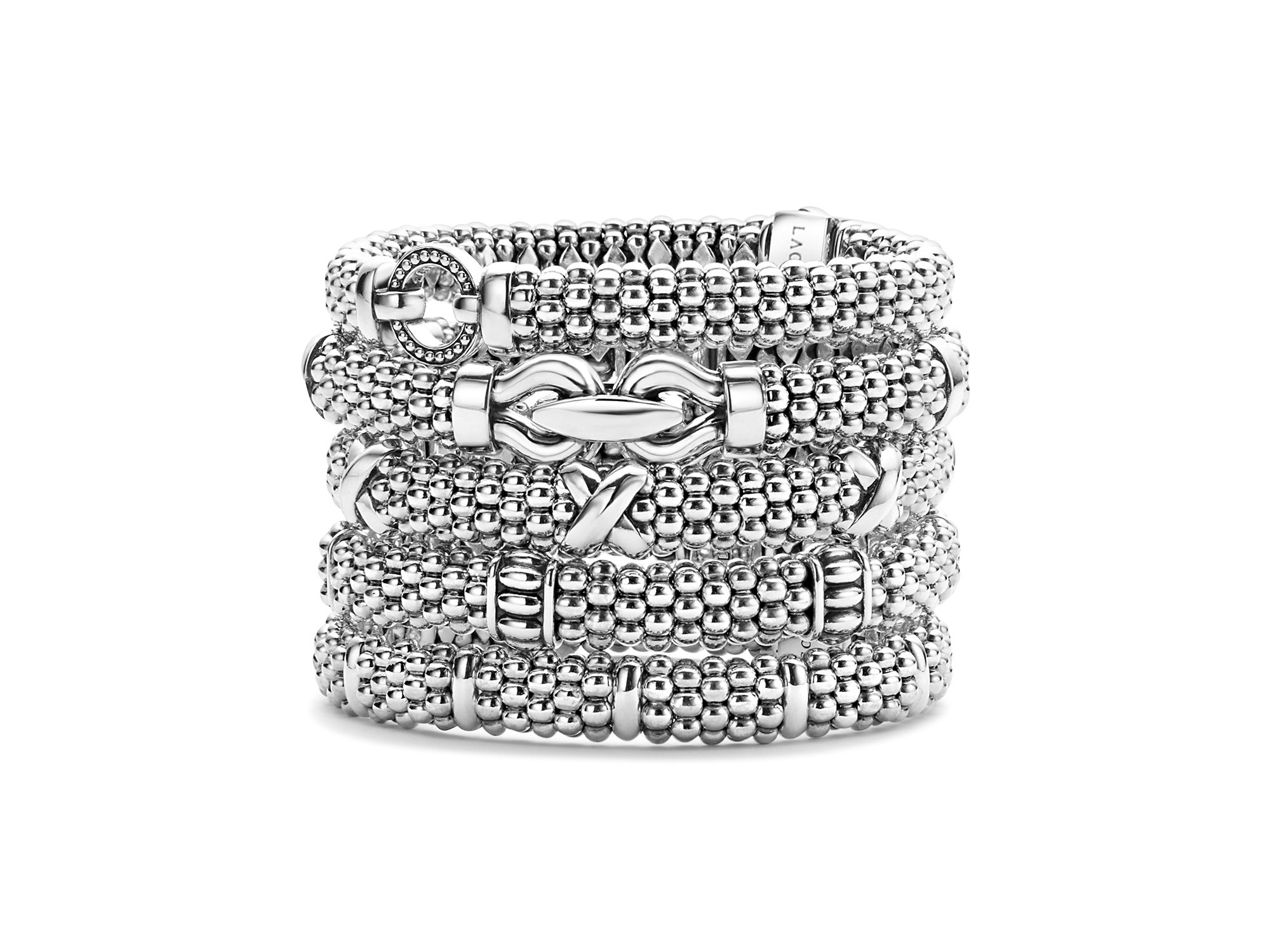 Sterling Caviar Beaded Rope Bracelet — Image 3