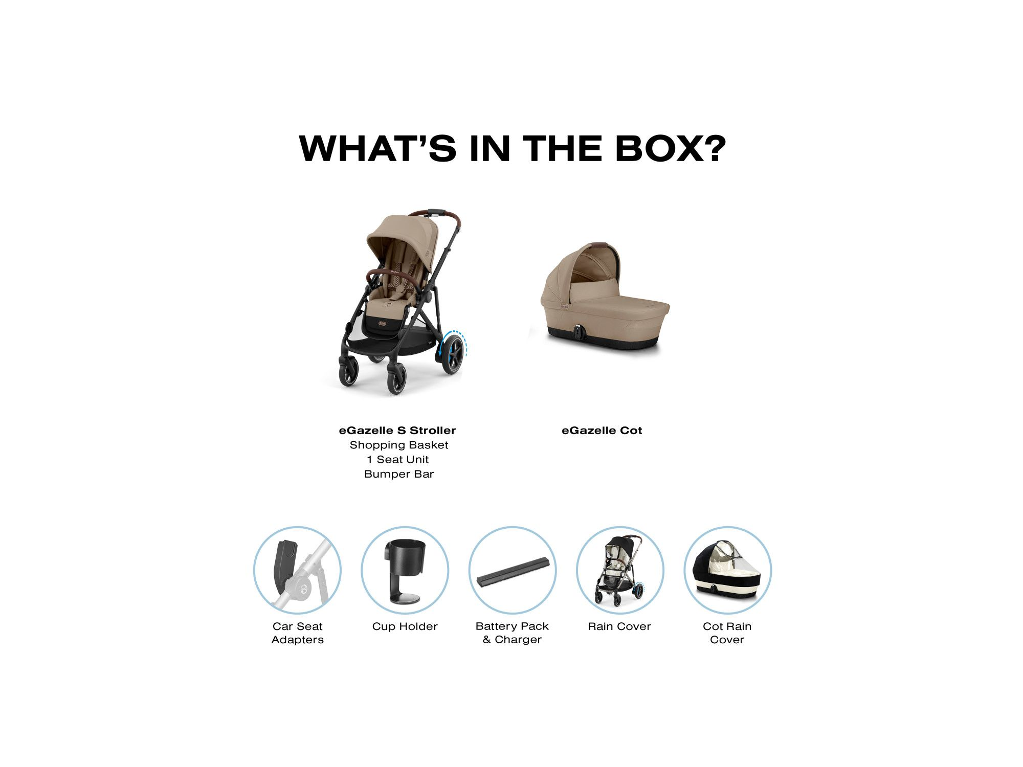 eGazelle S Electronic Stroller + Cot — Image 12