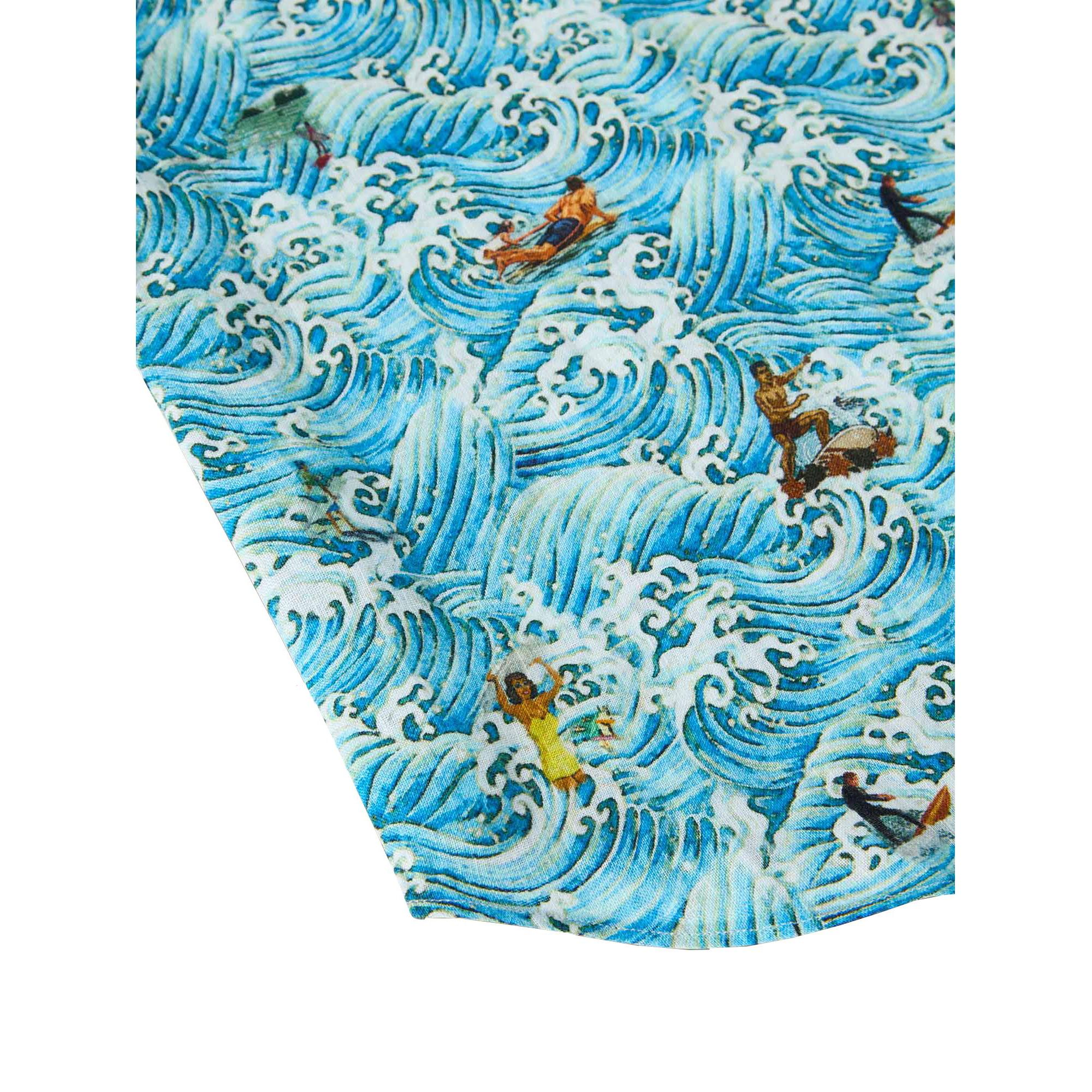 Morgan Surf Print Linen Short Sleeve Shirt — Image 3