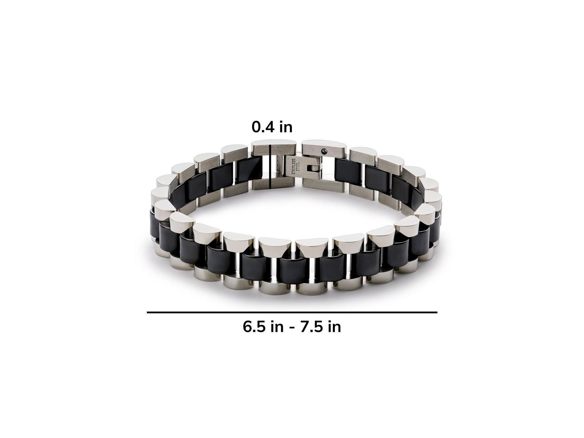 Ora Silver Ceramic Watch Strap Bracelet — Image 4
