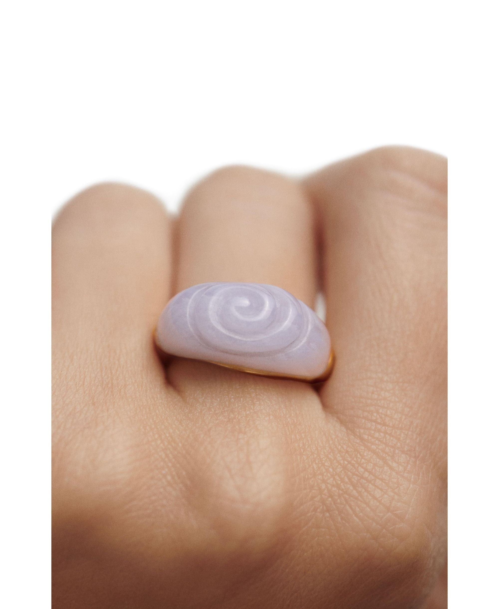 Women's Agate Shell Ring — Image 3