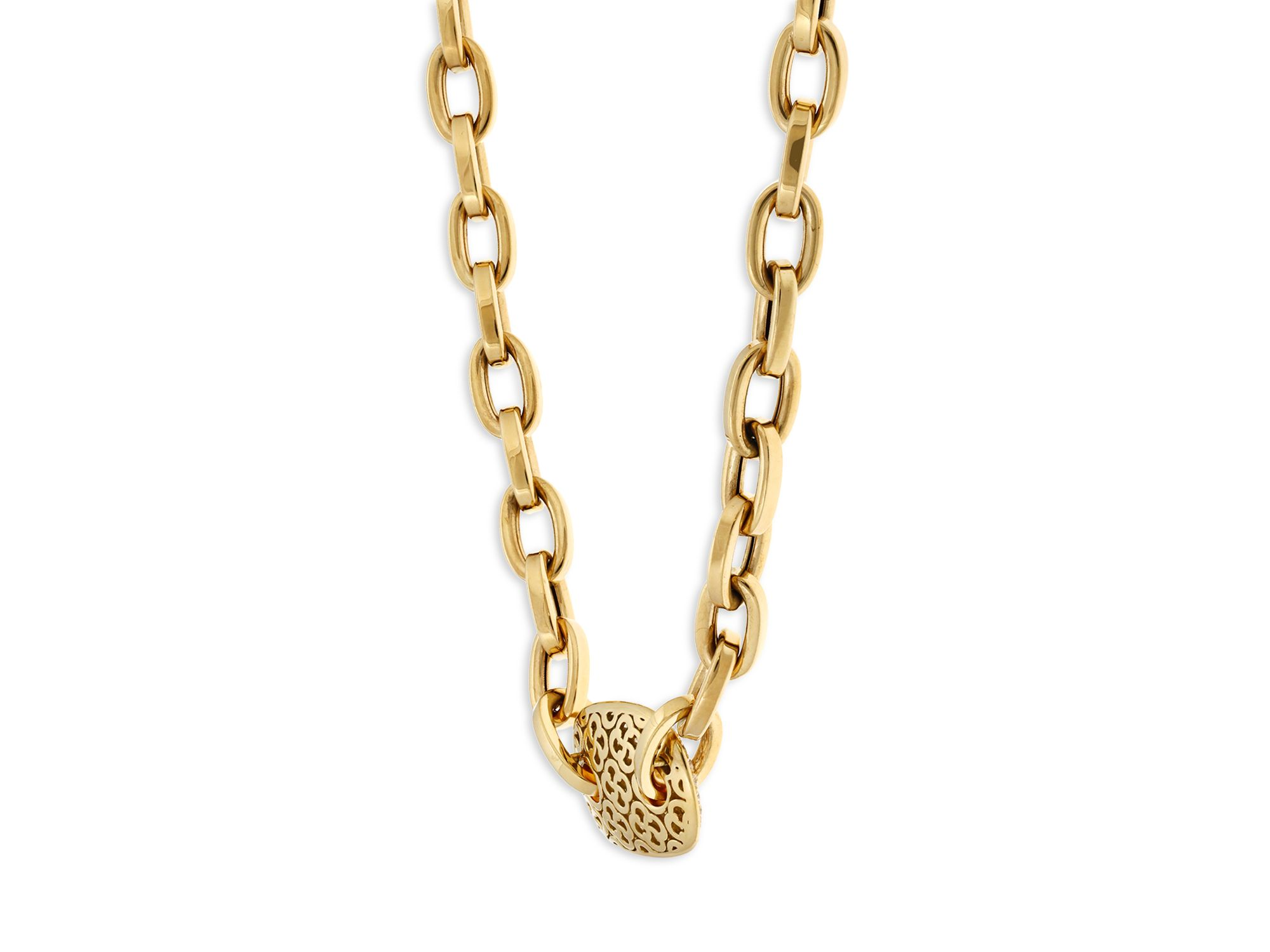 18K Yellow Gold Diamond Pave Pendant Necklace, 15.5-17.5" - Exclusive — Image 4