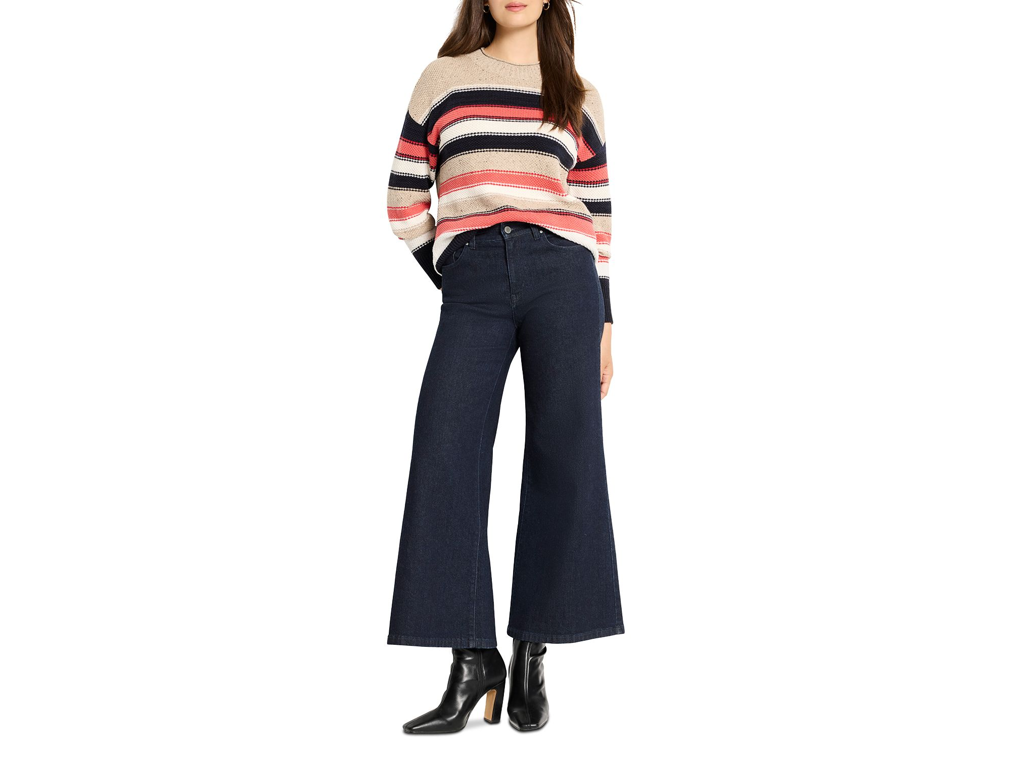 Speckled Knit Striped Sweater — Image 4