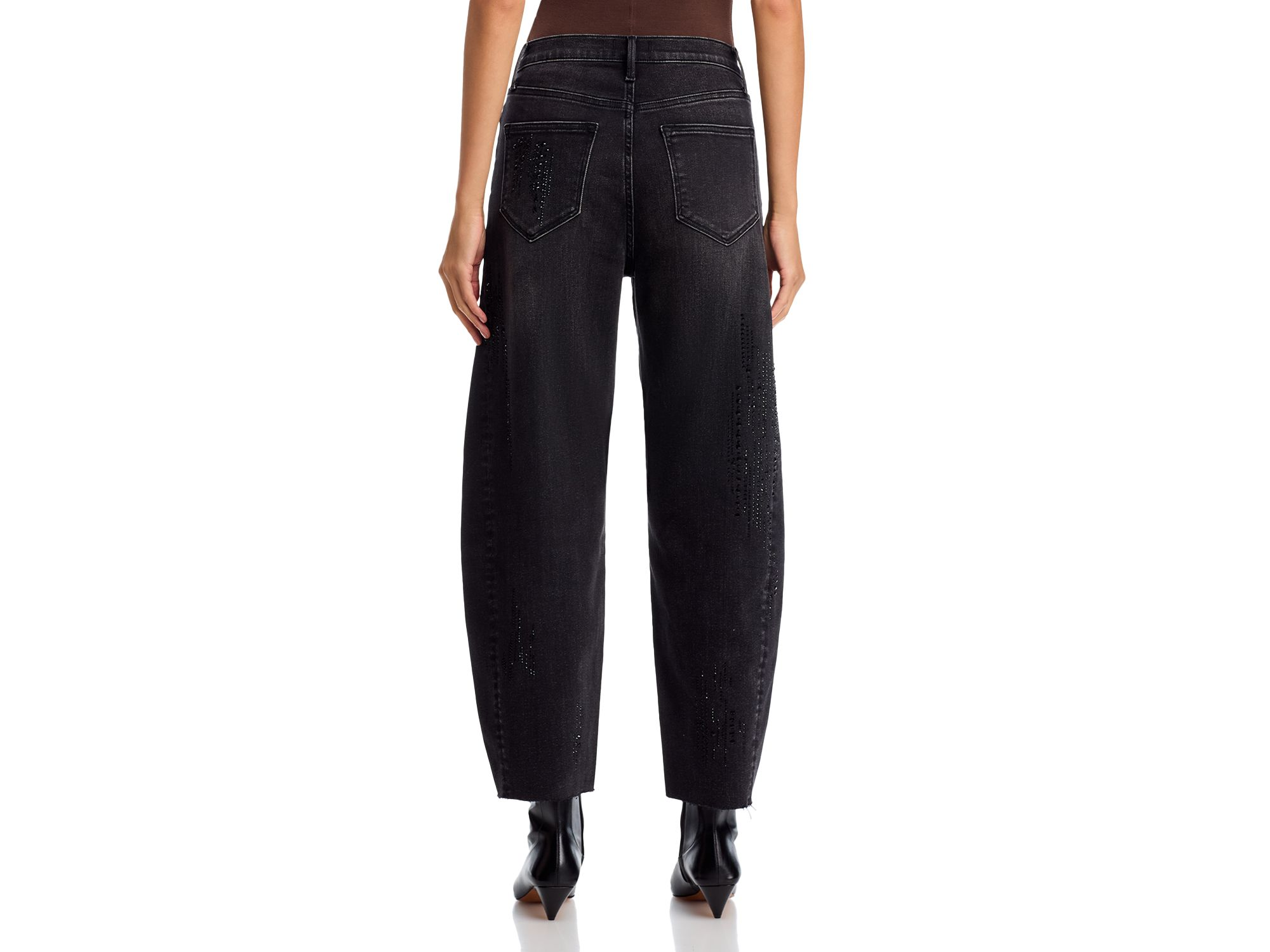Parker x Jingle High Rise Ankle Barrel Jeans in Black — Image 5