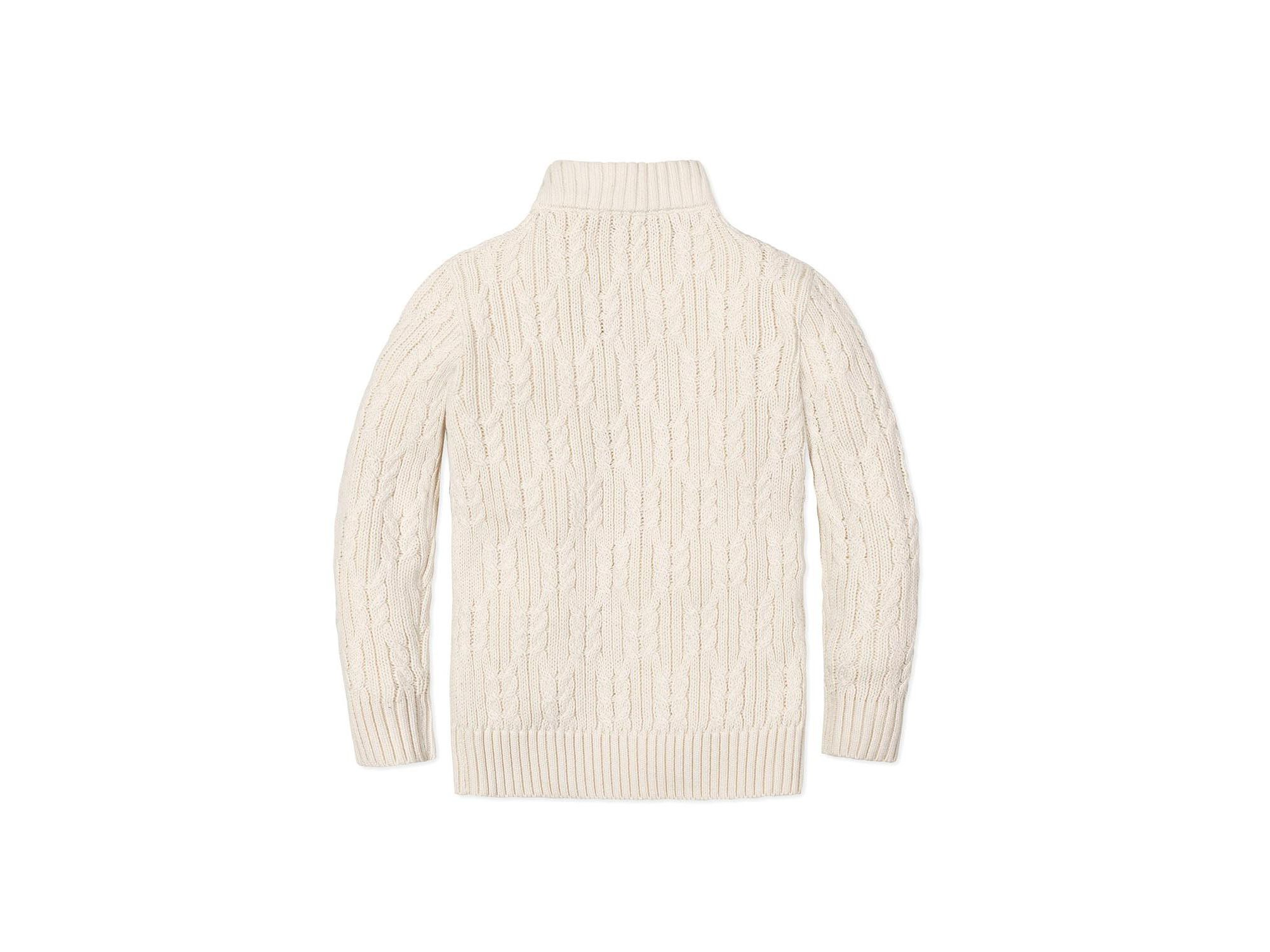 Boys' Organic Mock Neck Cable Sweater - Little Kid, Big Kid — Image 5
