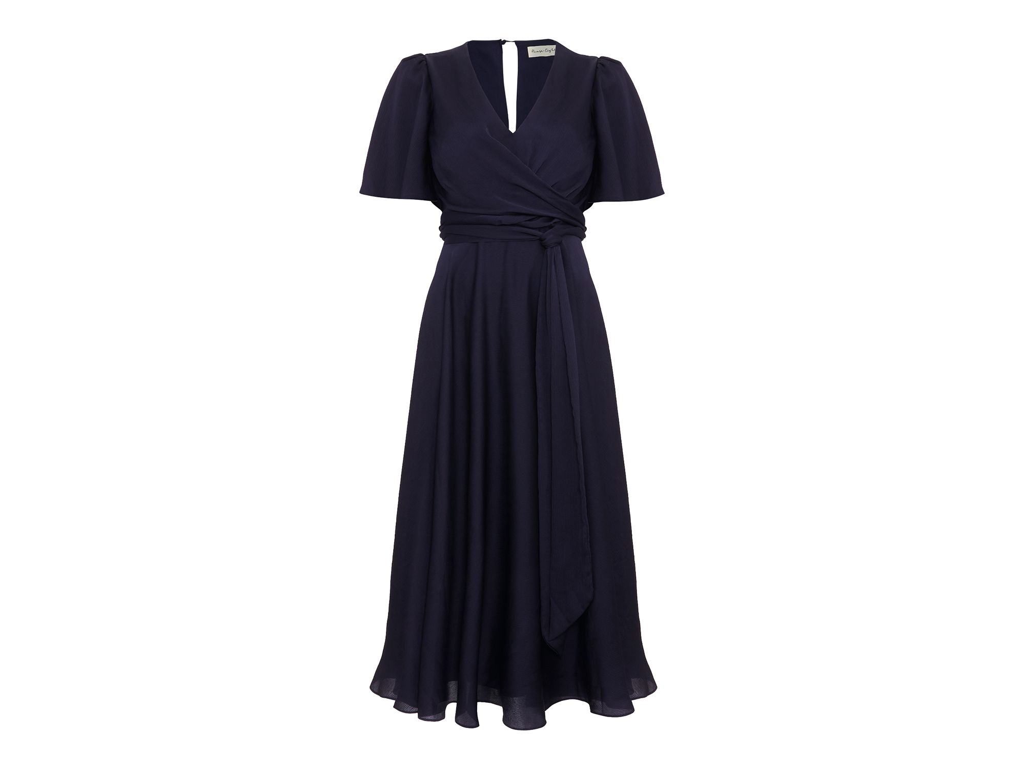Abbie Textured Faux Wrap Dress — Image 8