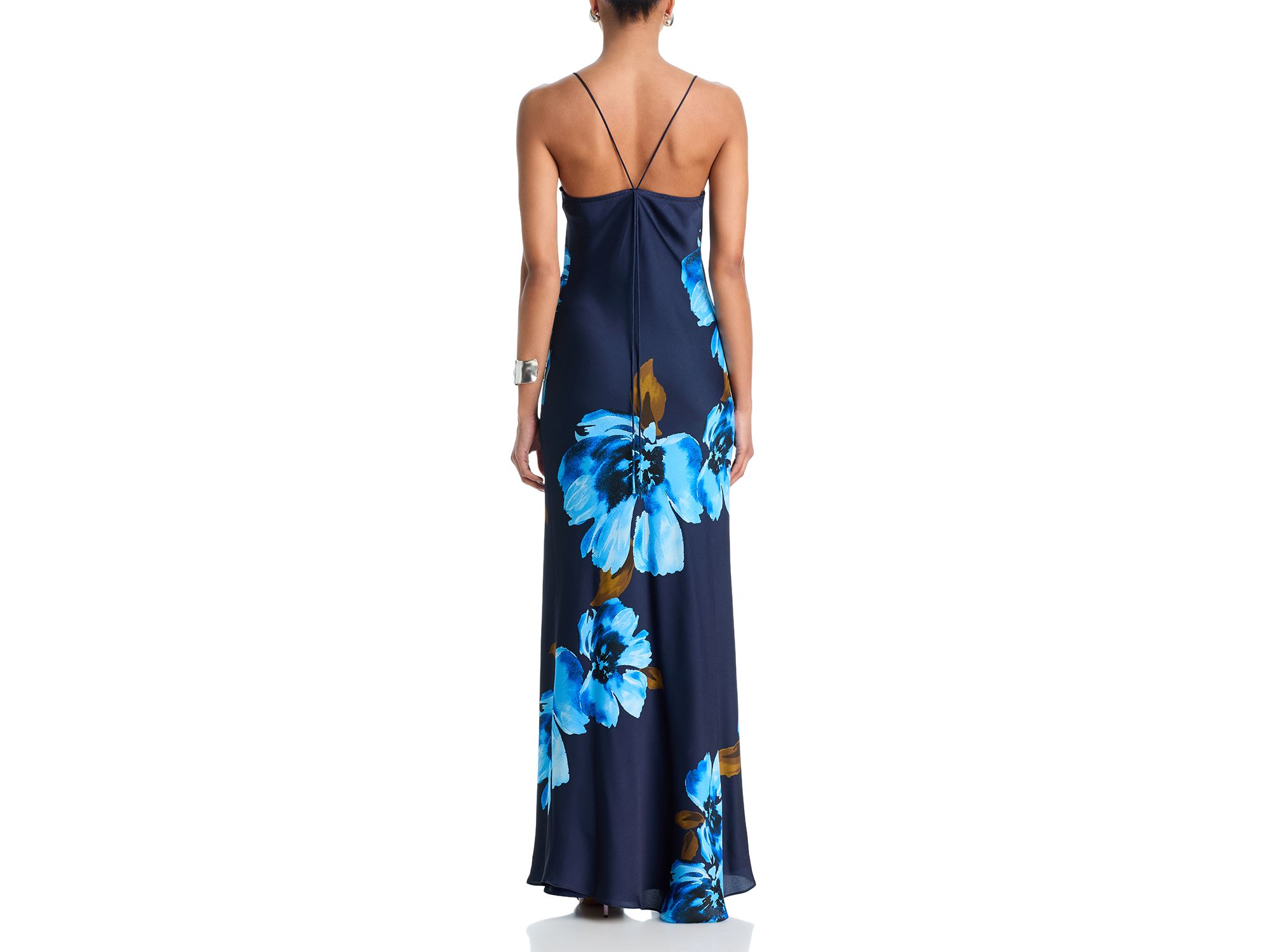 Satin Dress with Beaded Straps - Exclusive — Image 3