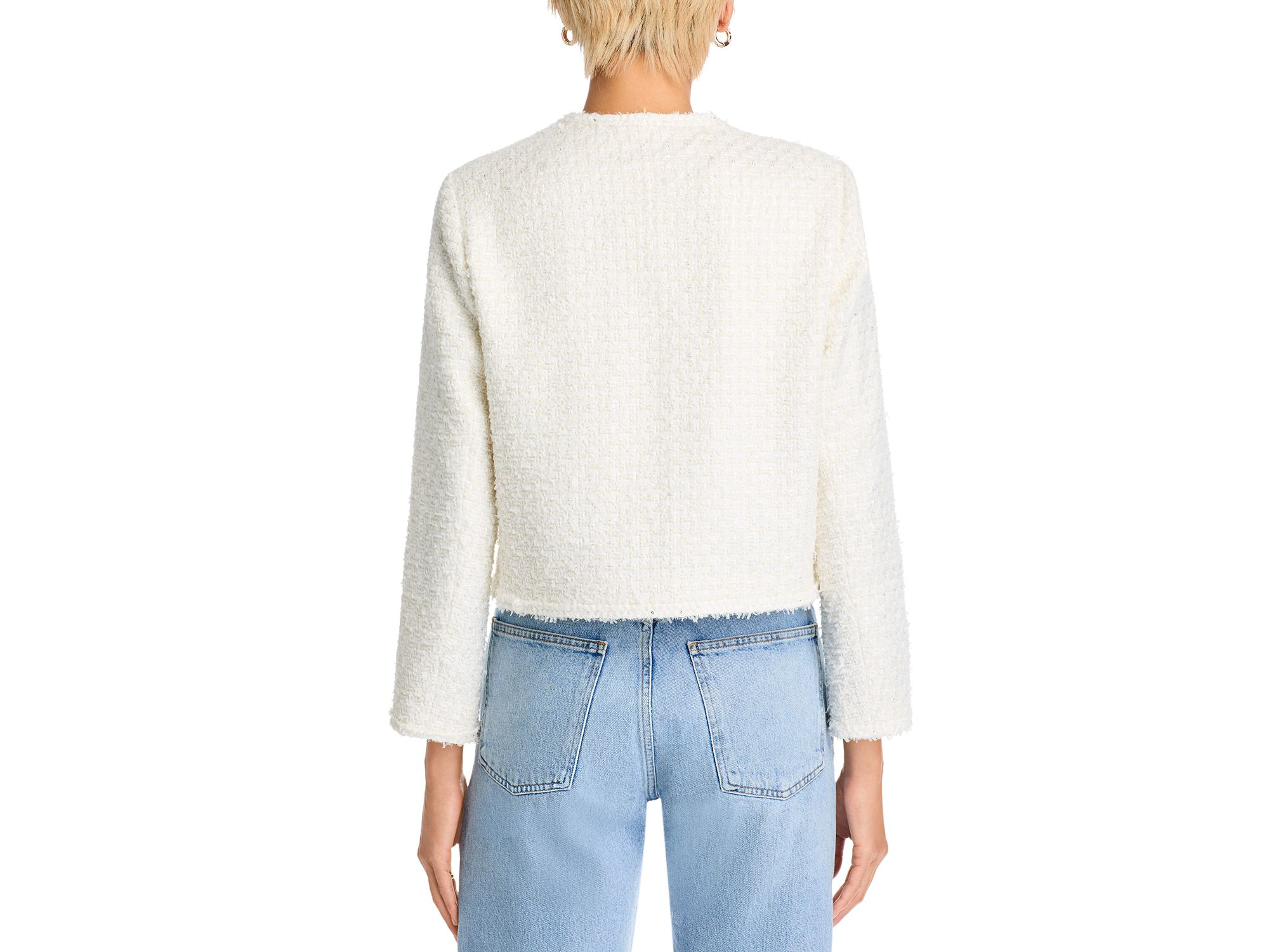 Tweed Collarless Jacket - Exclusive — Image 5