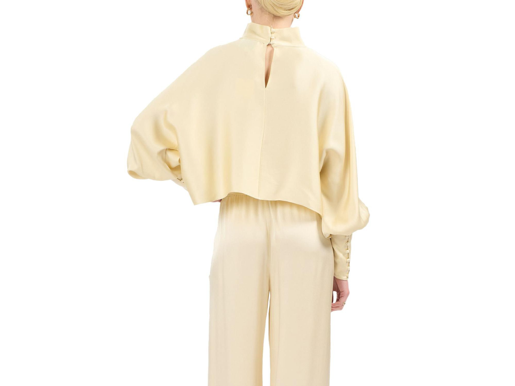 Carmenita Mockneck Cropped Top — Image 3