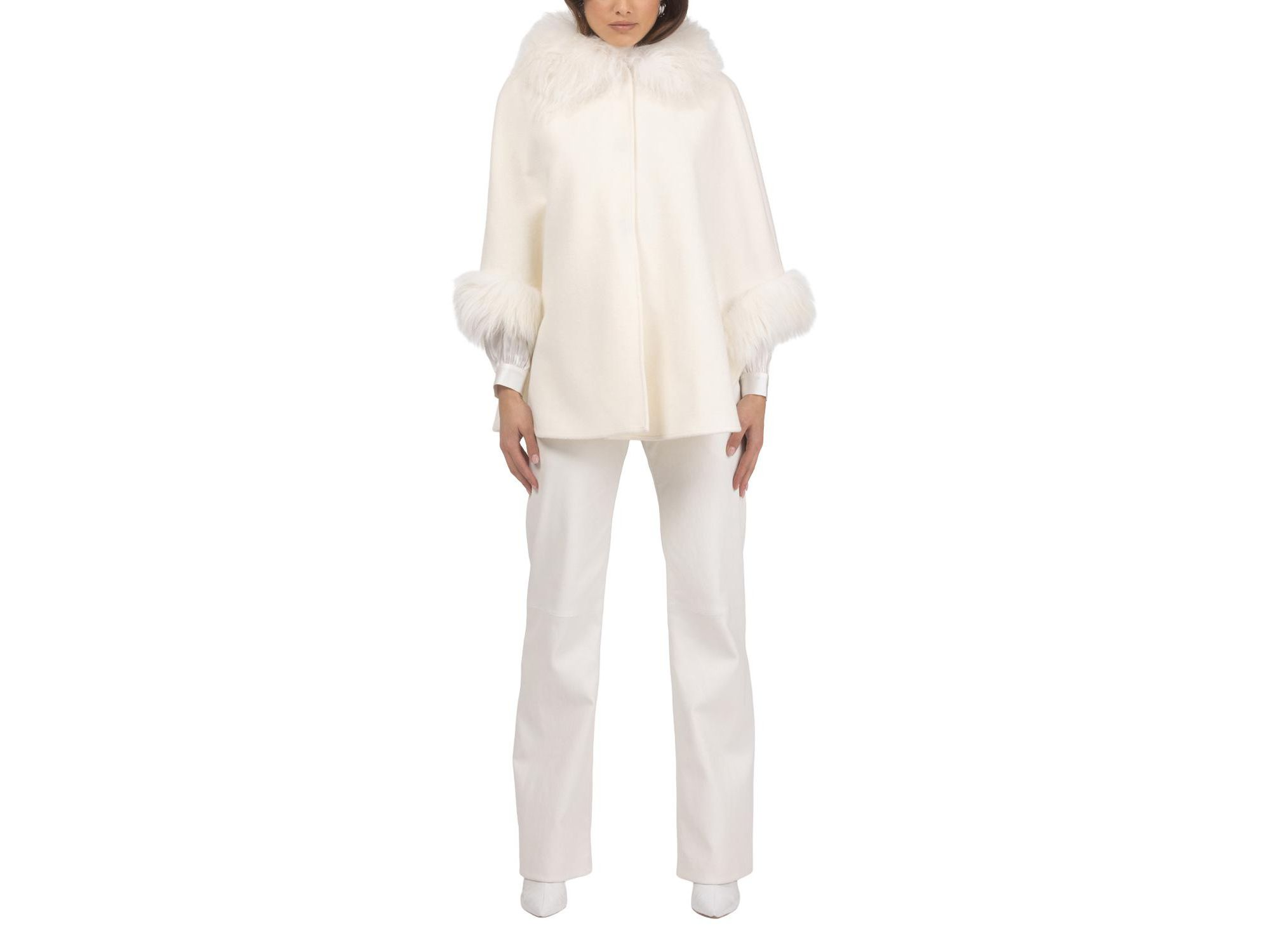 Select Wool Cape with Select Lamb Collar and Cuffs — Image 4