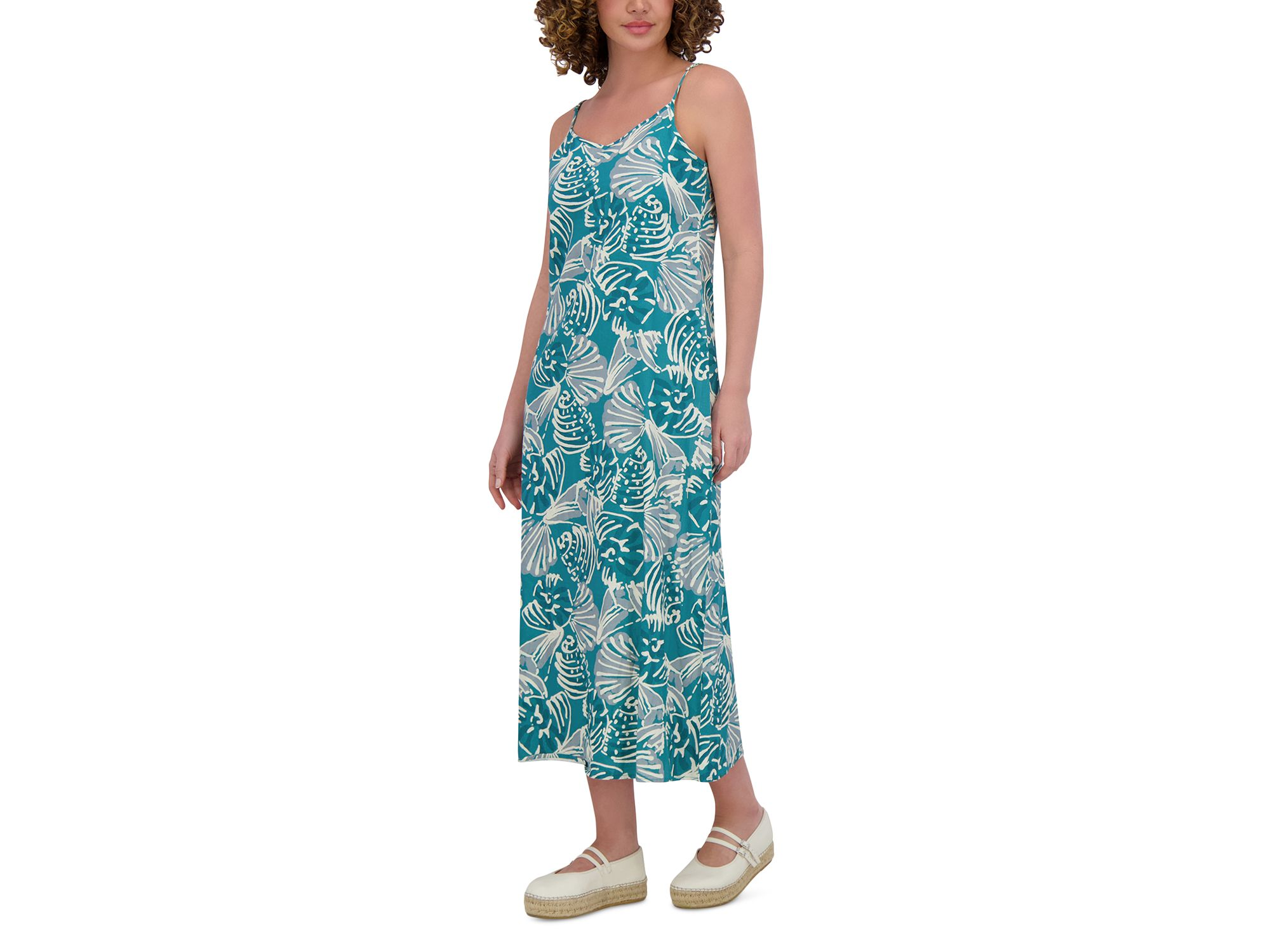 Linen Blend A Line Slip Dress — Image 5