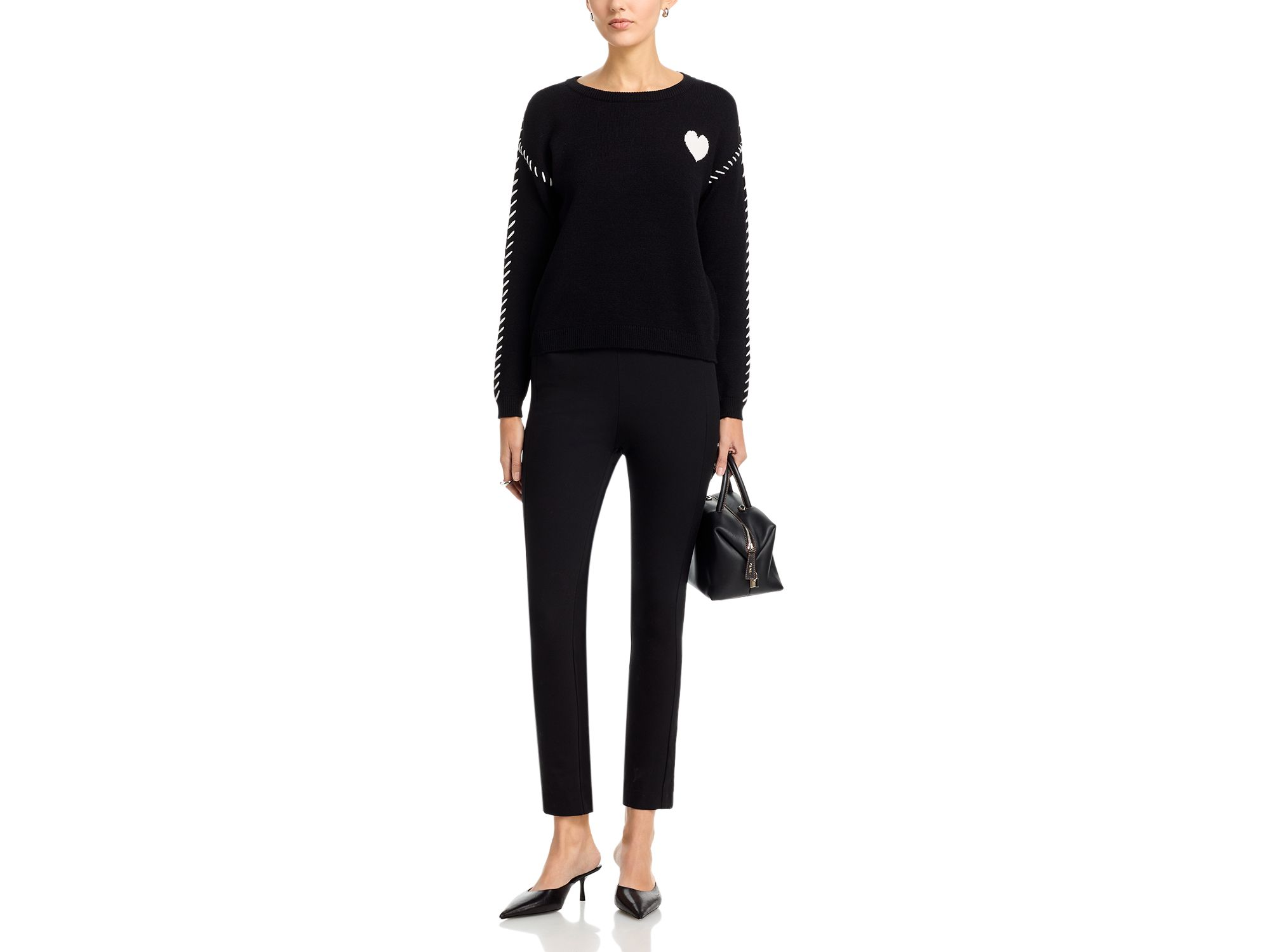Long Sleeve Crewneck Intarsia Sweater — Image 4