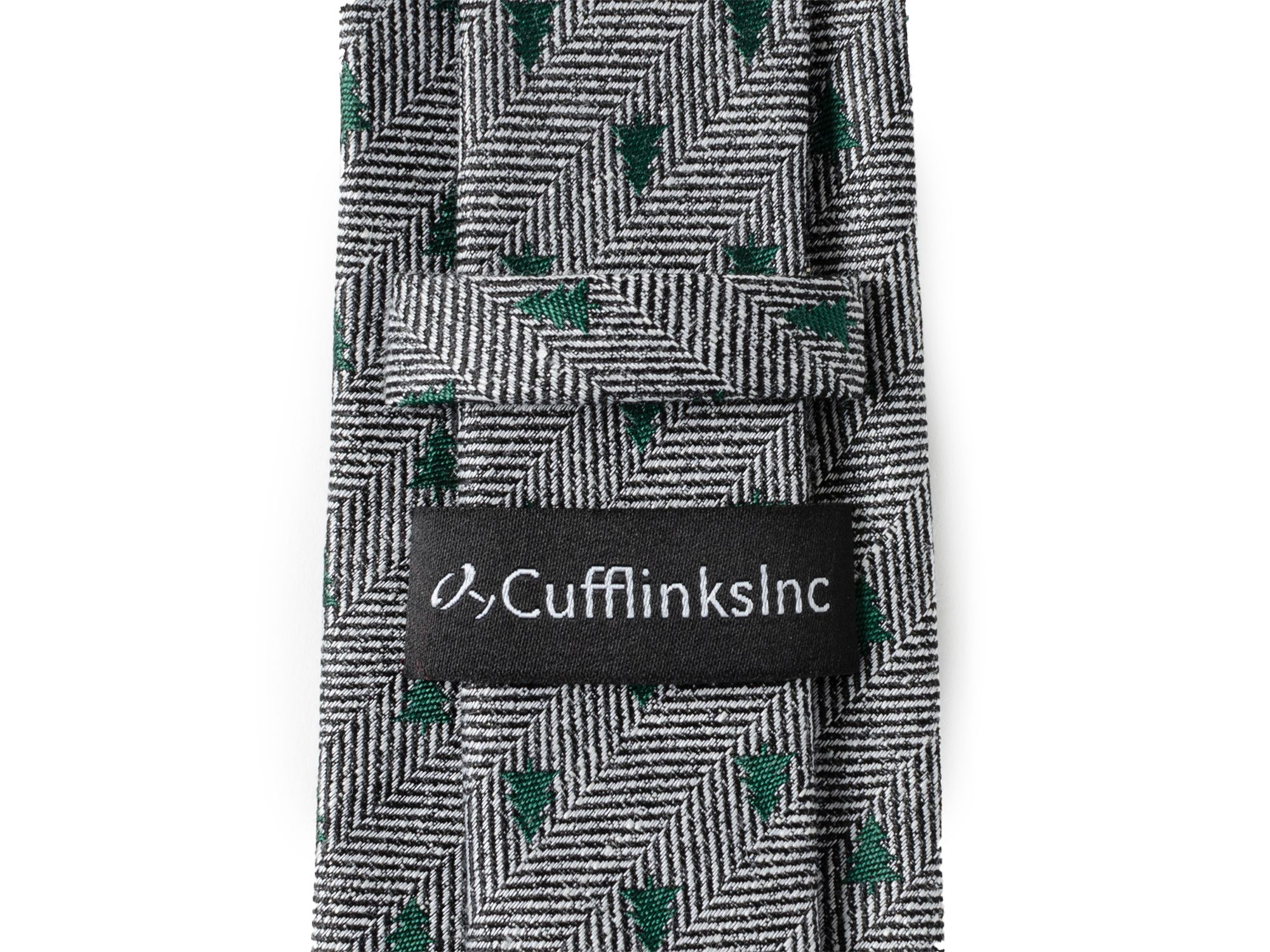 Holiday Tree Herringbone Silk Tie — Image 3