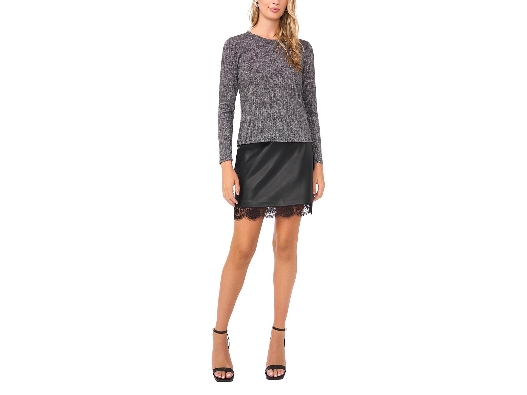 Ribbed Melange Sweater — Image 4