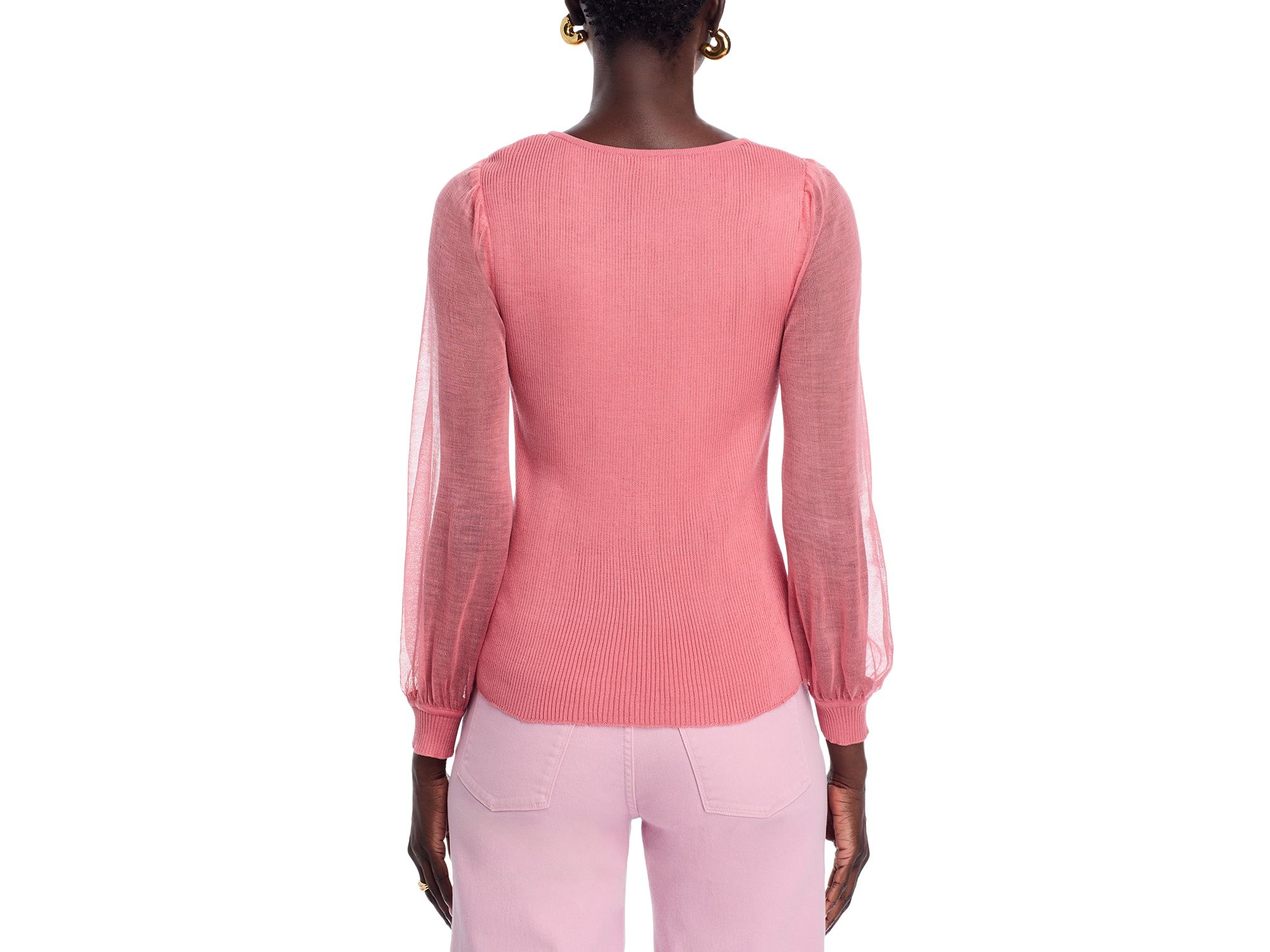 Sheer Sleeve Sweater — Image 3