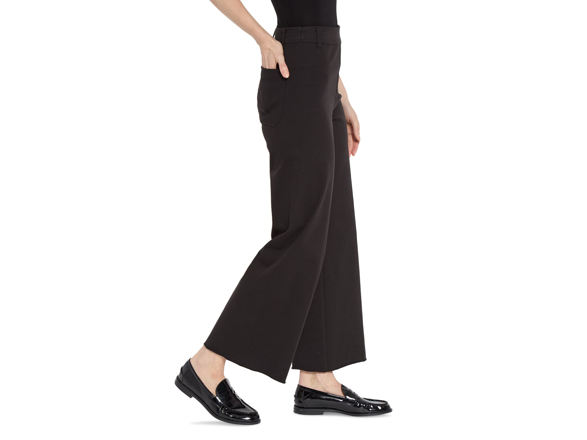 Erin High Rise Wide Leg Jeans in Black — Image 6