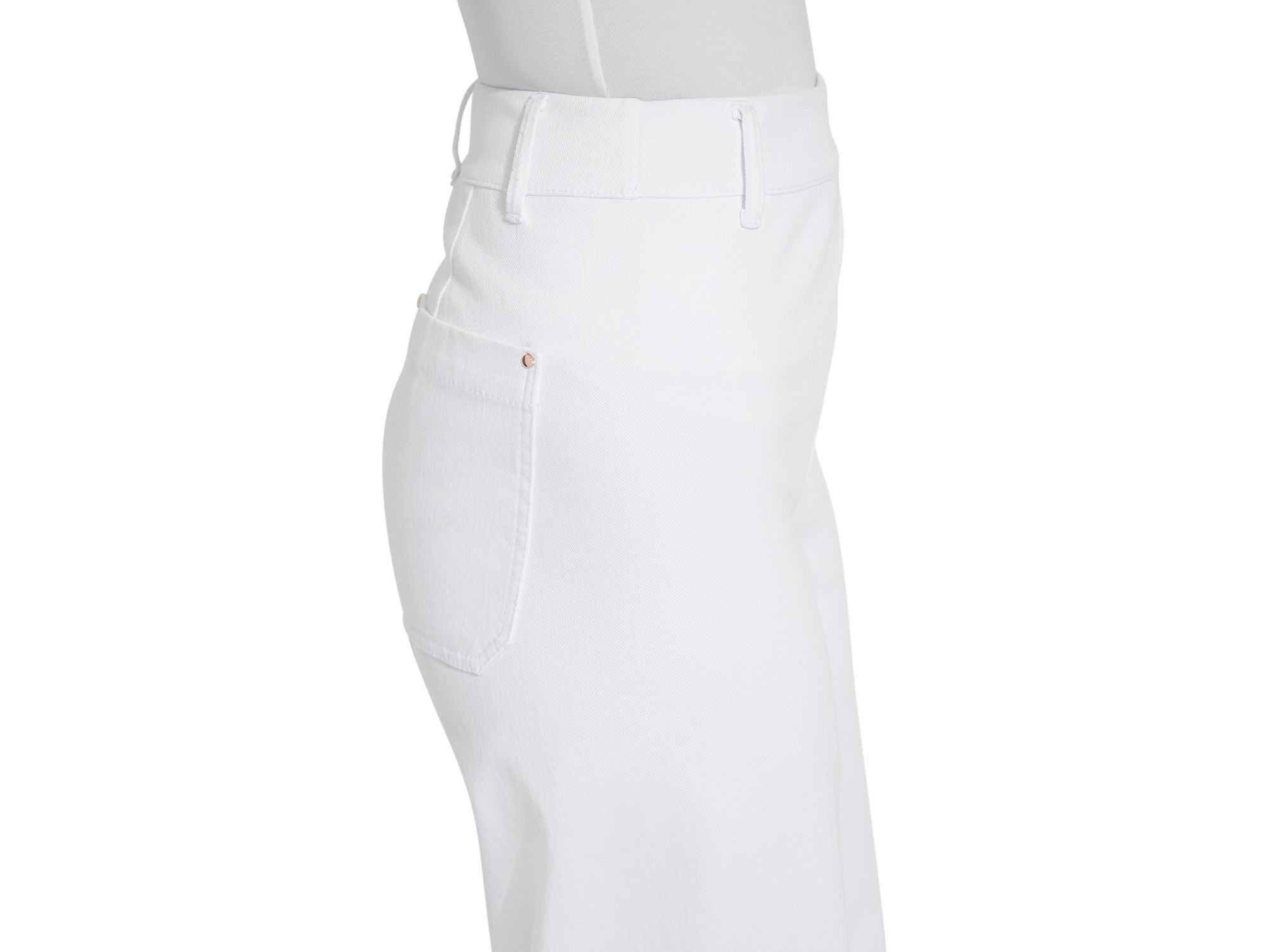 Erin High Rise Wide Leg Jeans in White — Image 3