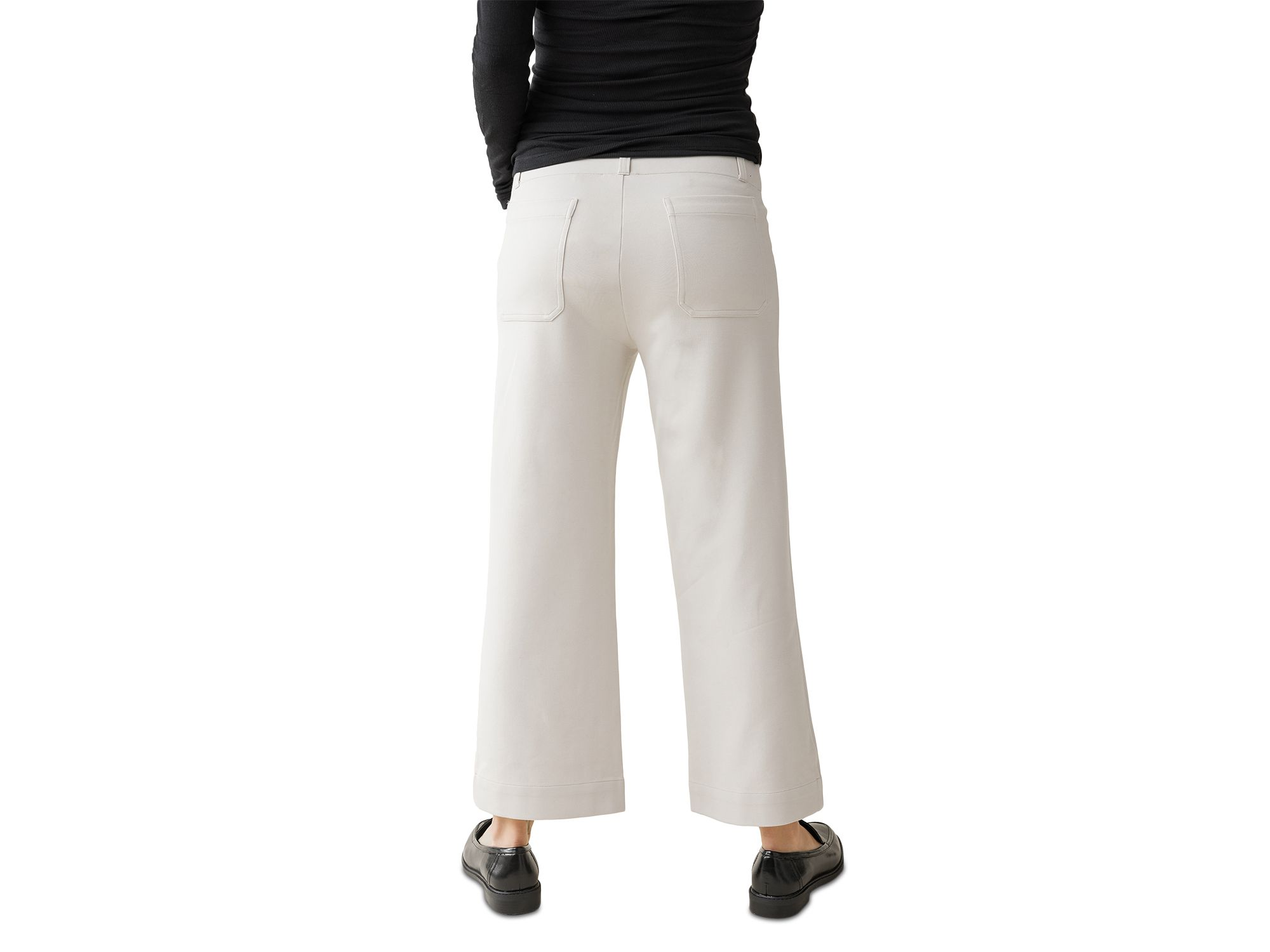 Wide Leg Ankle Maternity Pants — Image 3