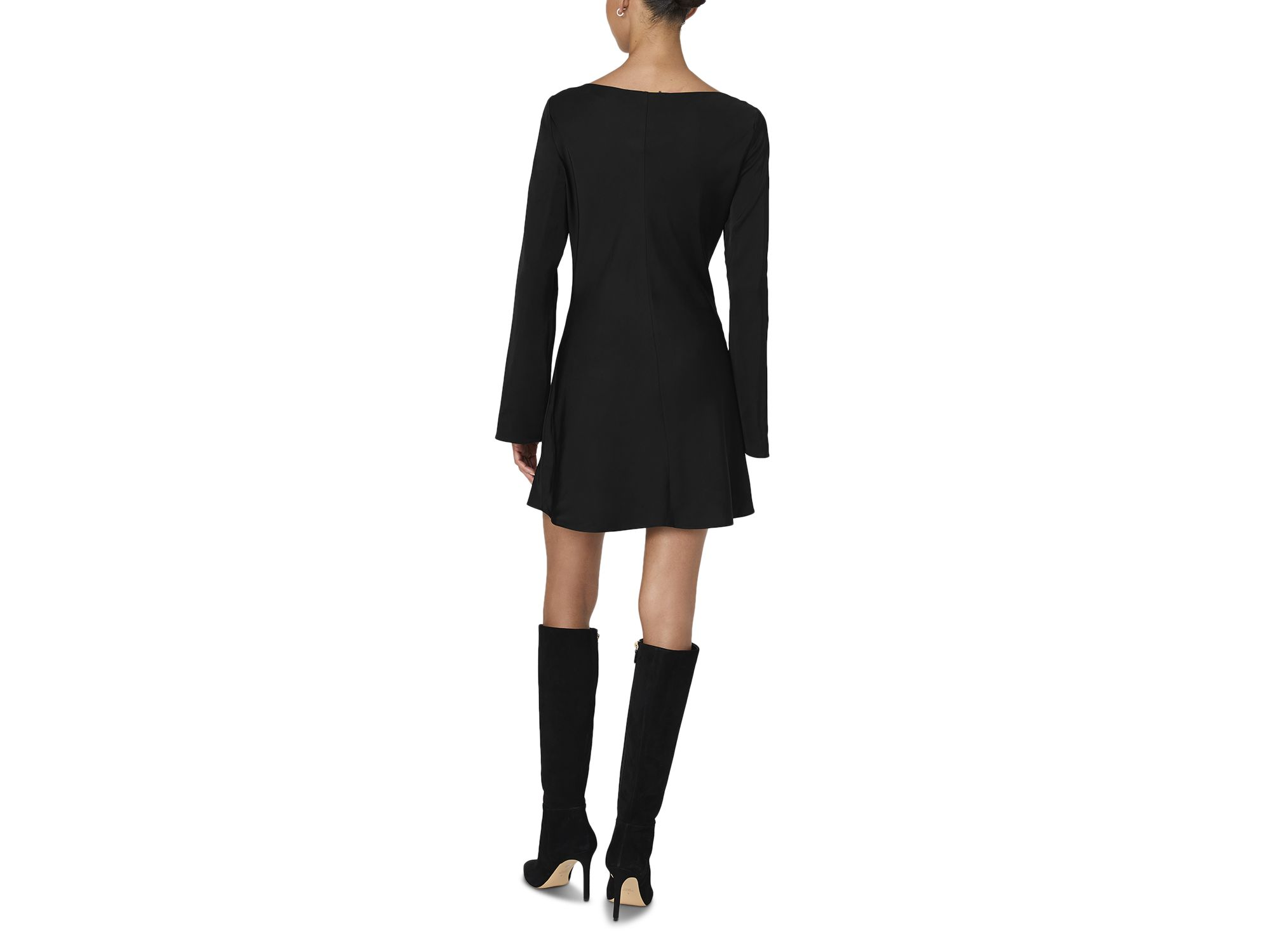 Ennis Satin Bell Sleeve Mini Dress — Image 5