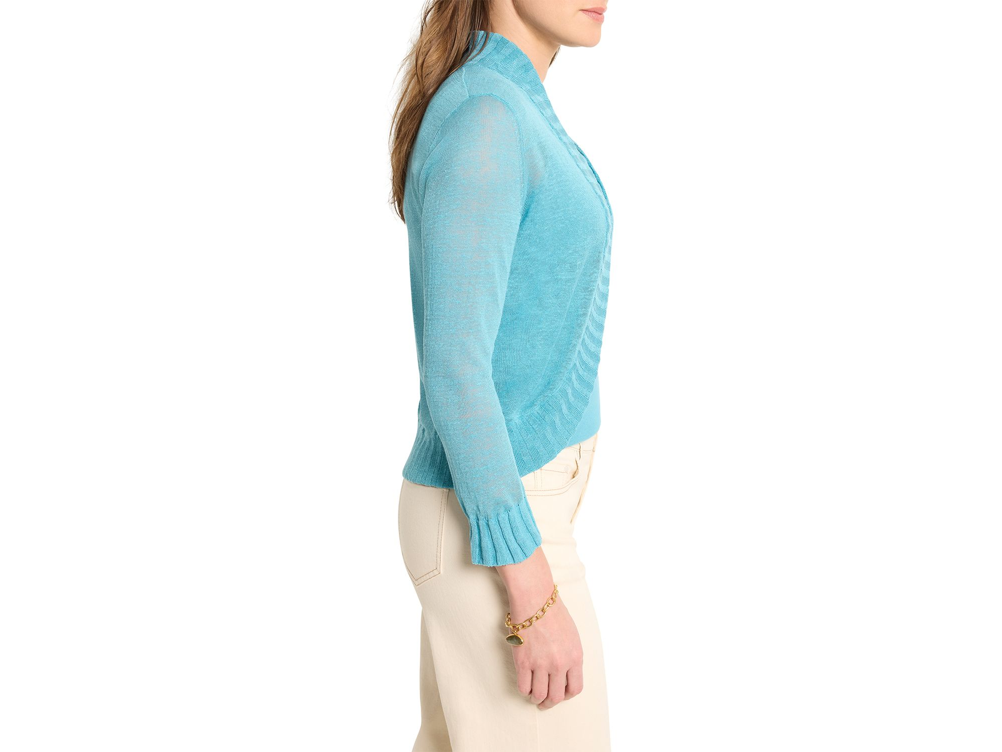 Bolero Linen Blend Cardigan Sweater — Image 3