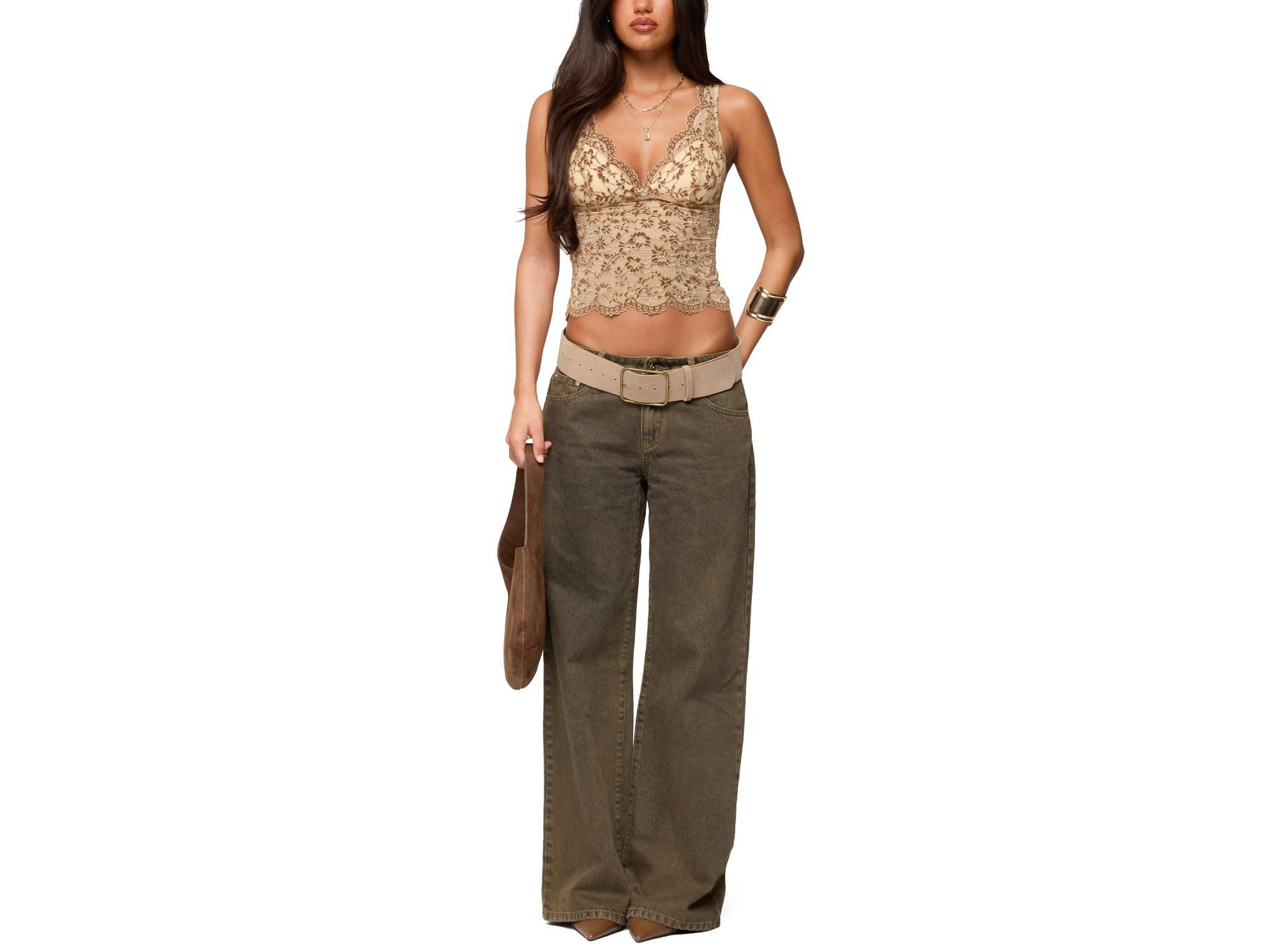 Araura Velvet Floral Sheer Top — Image 4